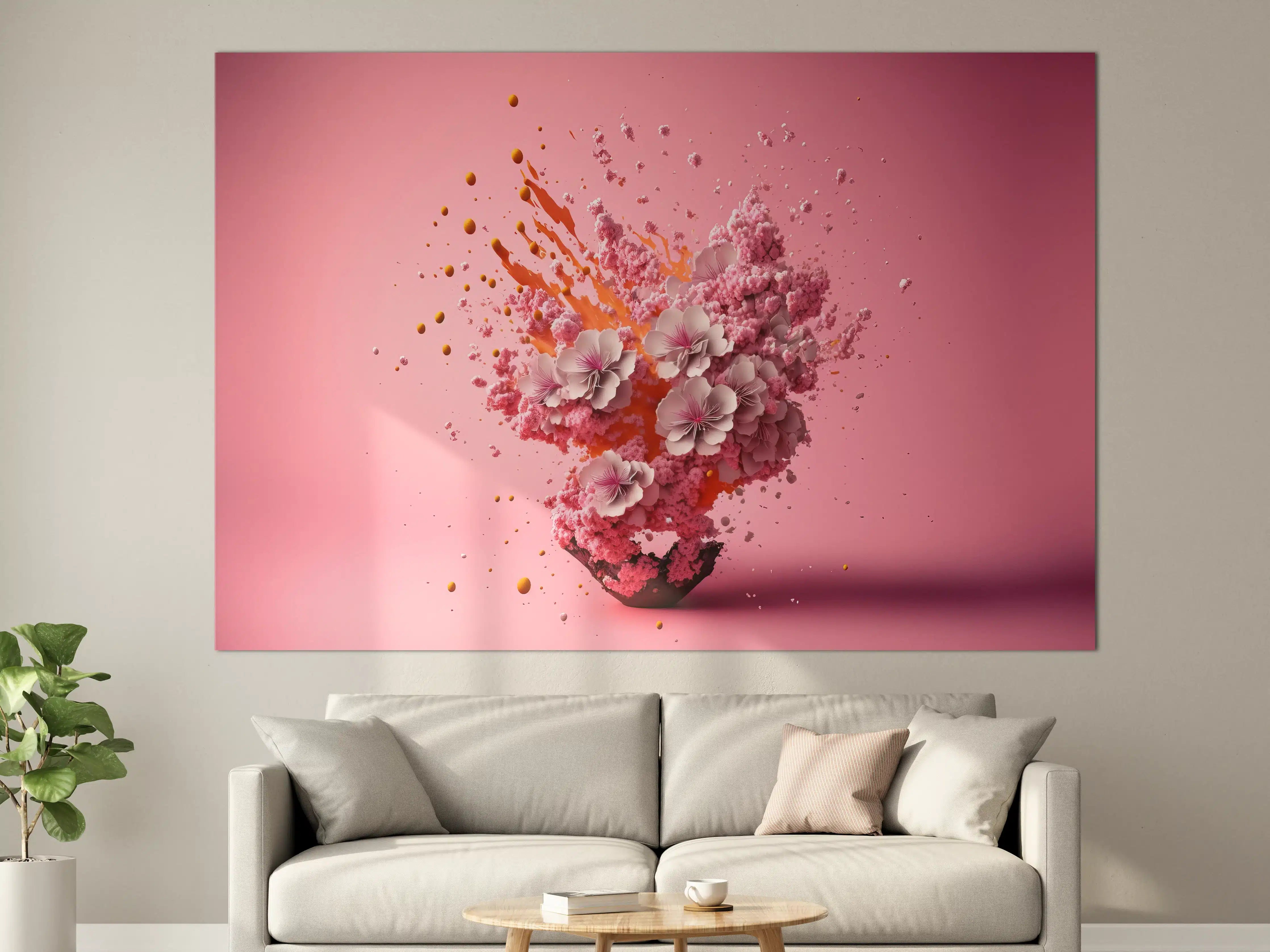 Große Wandbilder - Kirschblüten Explosion Pink