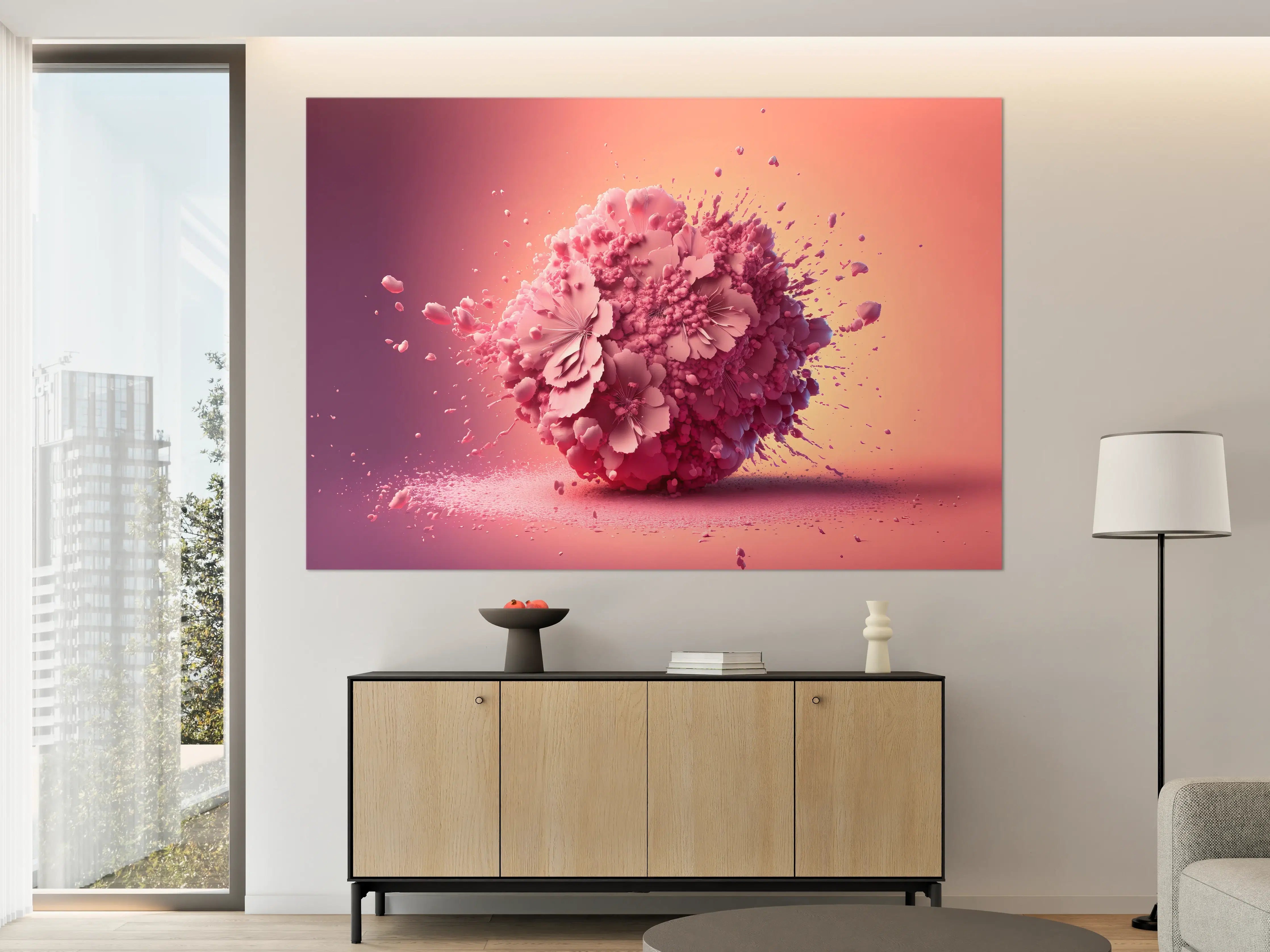 Große Wandbilder - Kirschblüten Explosion Rosa