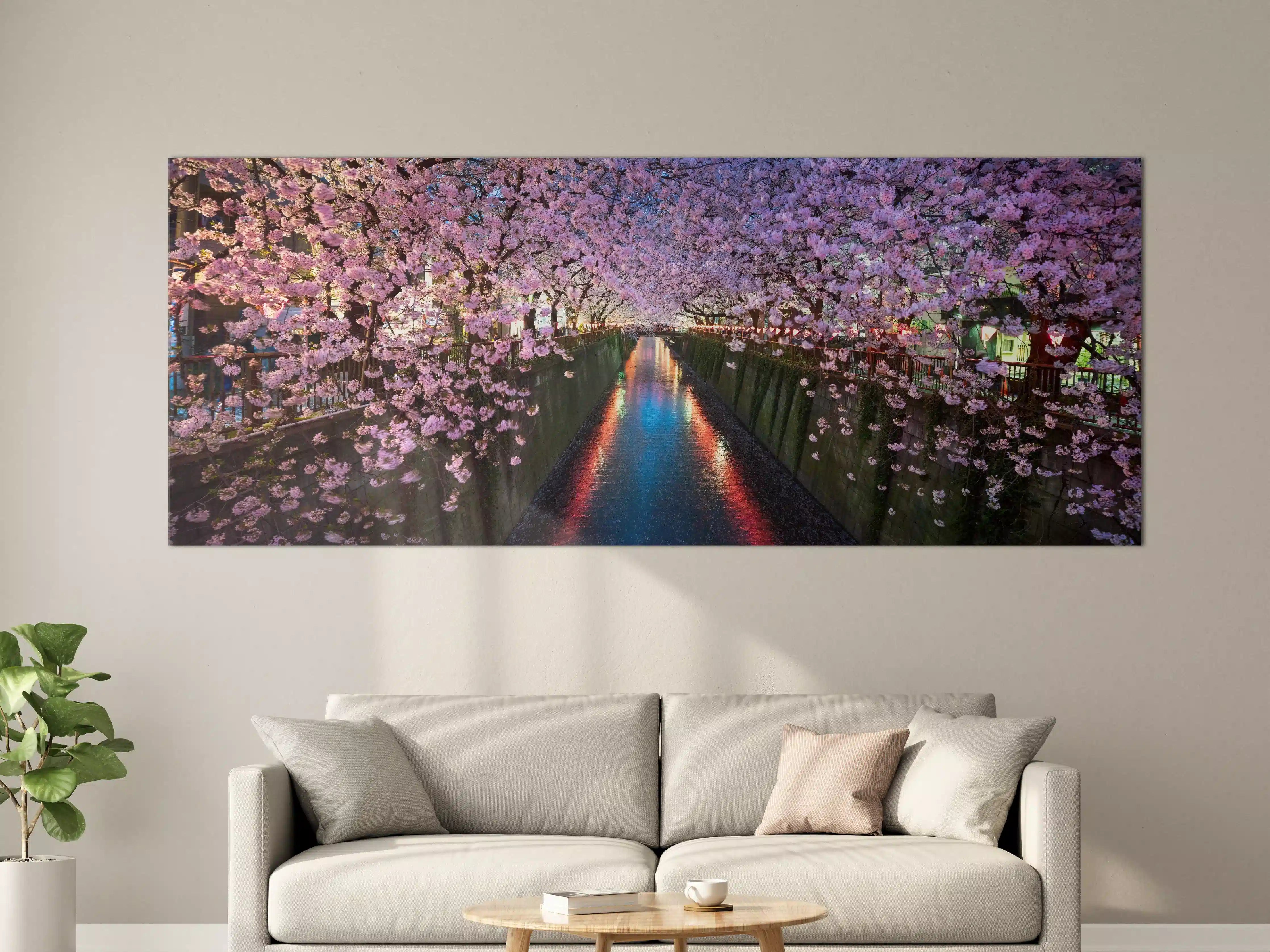 Große Wandbilder - Kirschblüten bei Nacht Nakameguro - Tokio