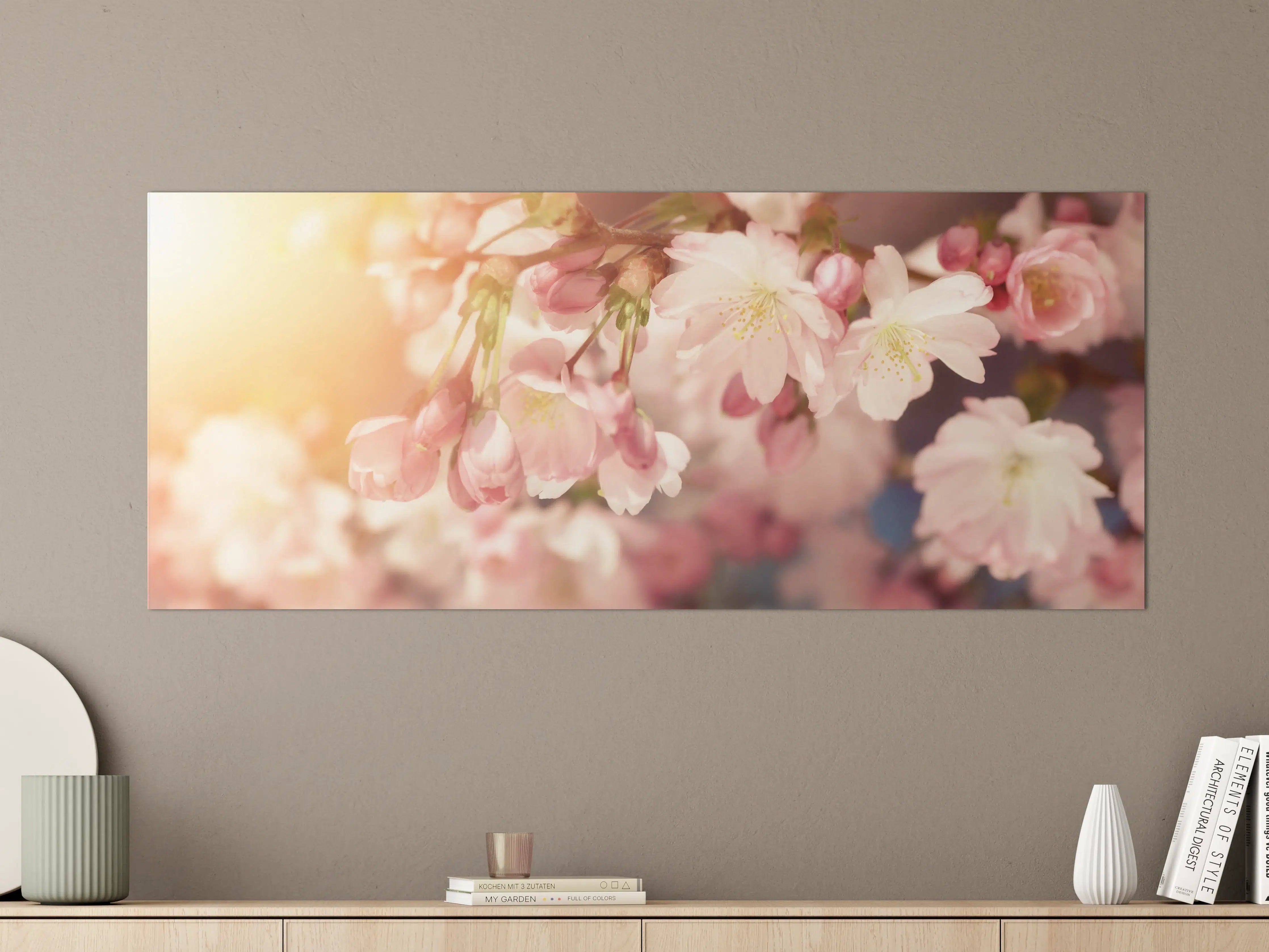 Große Wandbilder - Kirschblüten im Sonnenlicht 