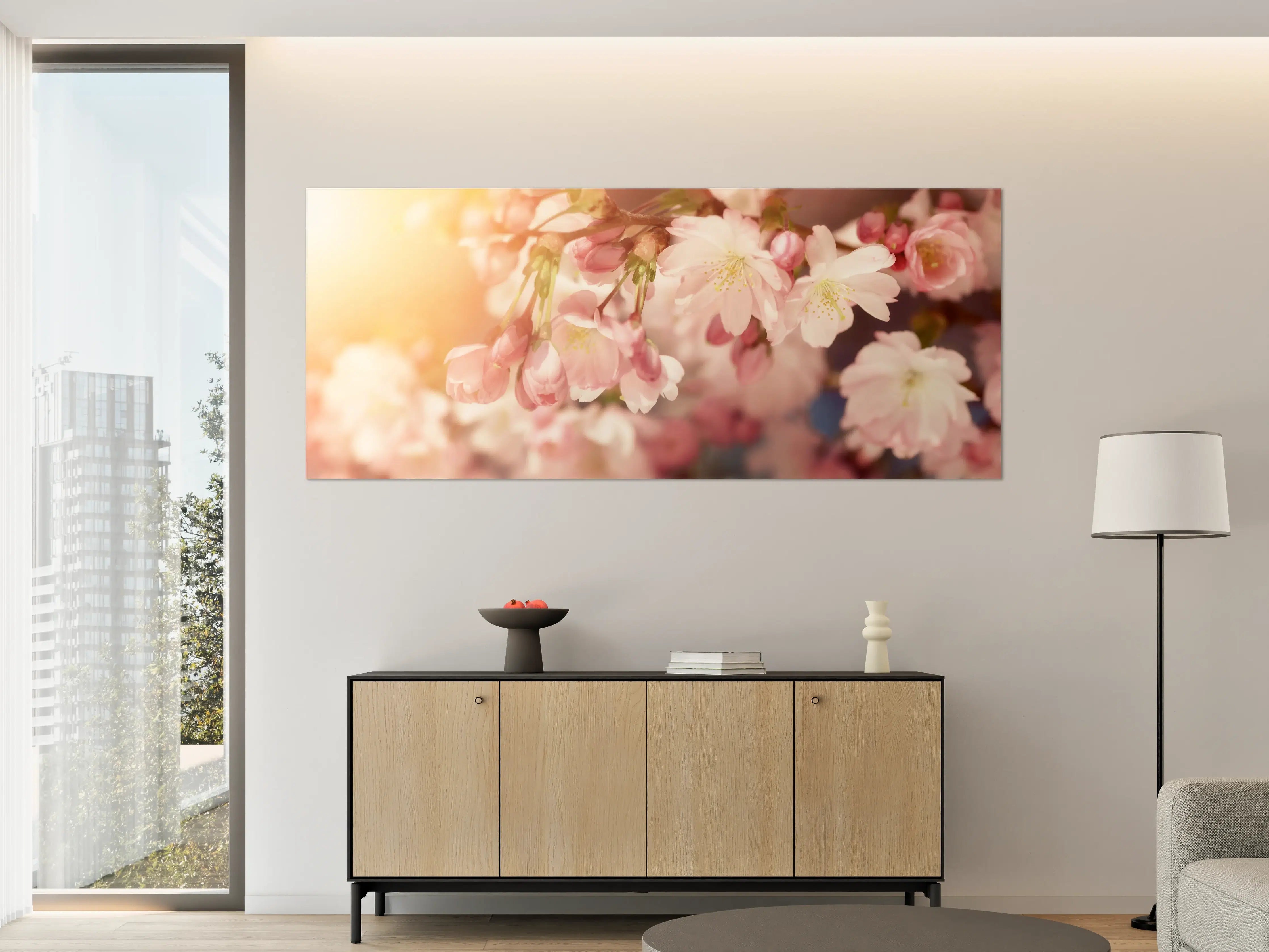 Große Wandbilder - Kirschblüten im Sonnenlicht 