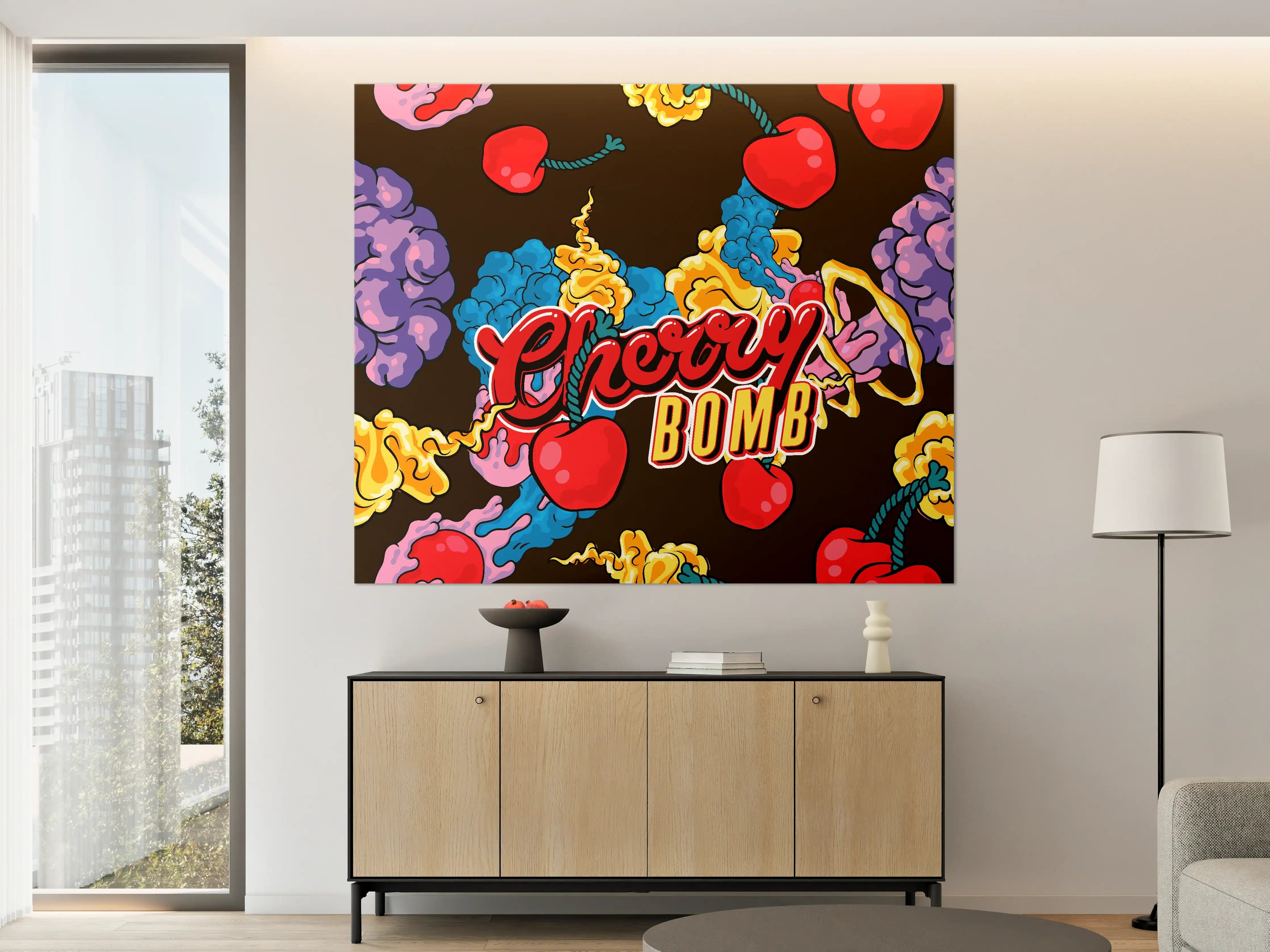 Große Wandbilder - Kirschbombe Graphik