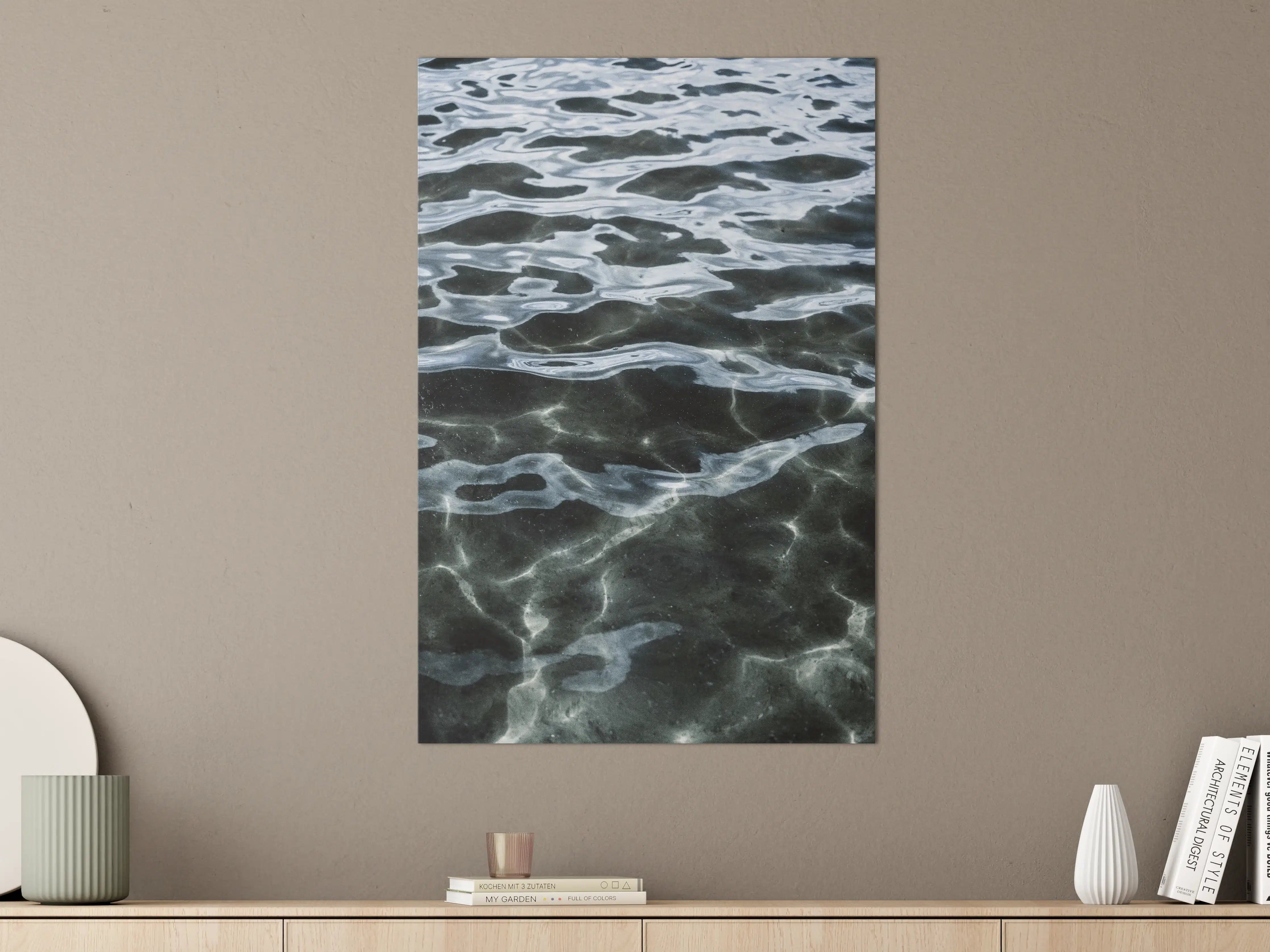 Große Wandbilder - Klares Wasser mit Lichtreflexen