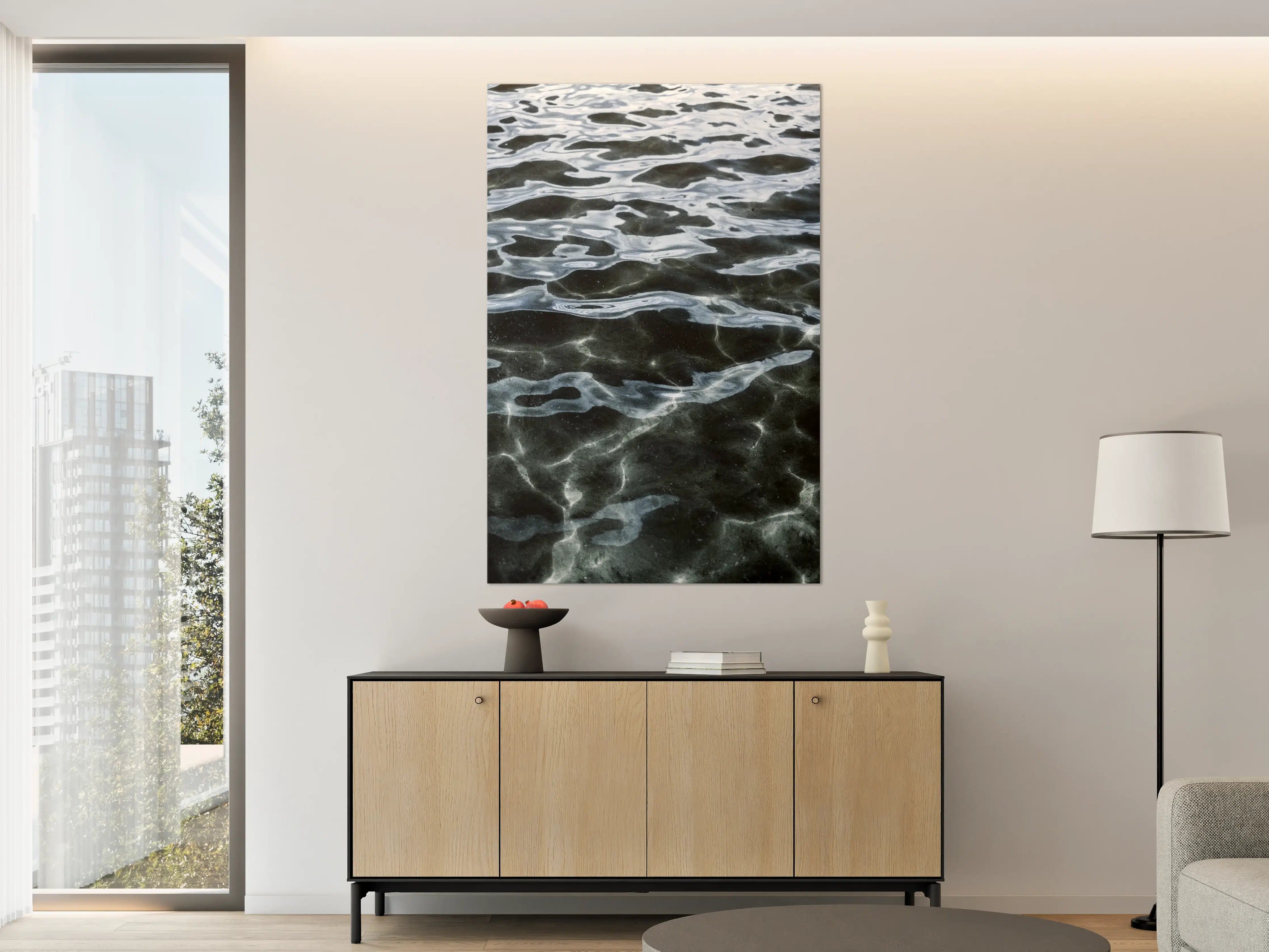 Große Wandbilder - Klares Wasser mit Lichtreflexen