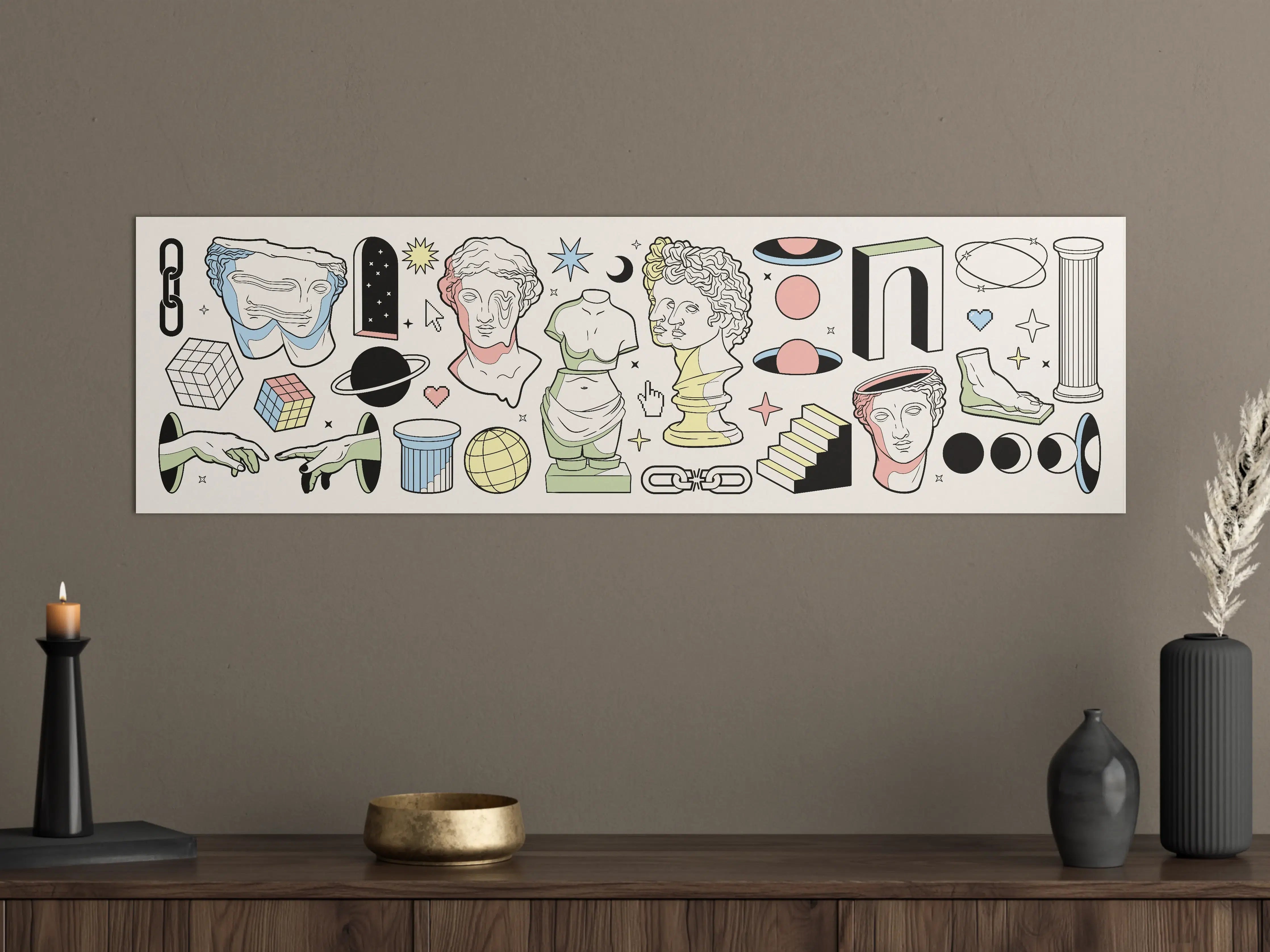Große Wandbilder - Klassik-Inspirierte Illustrationsreihe
