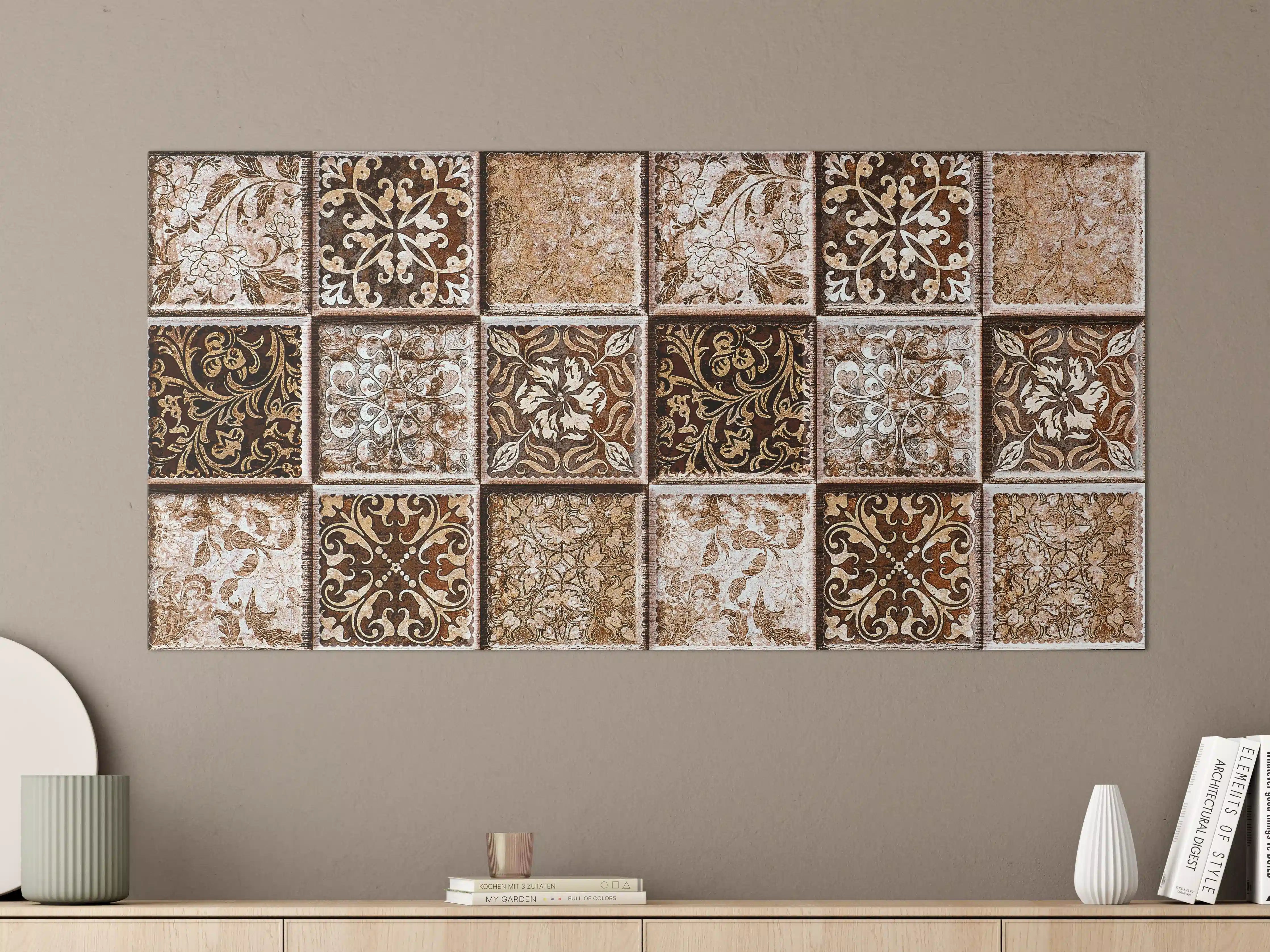 Große Wandbilder - Klassische Mosaik-Fliesen im Antik-Stil