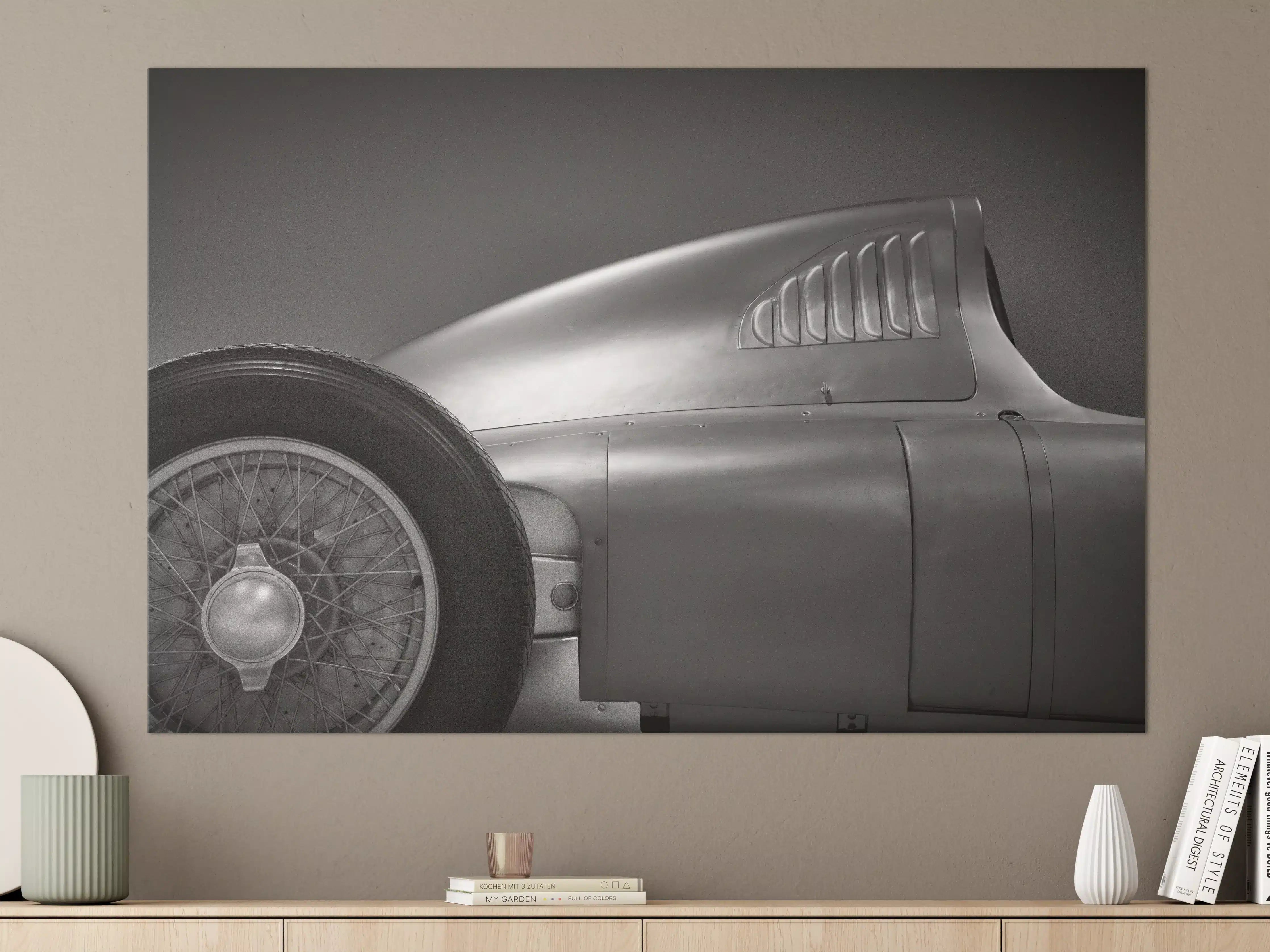 Große Wandbilder - Klassisches Automobild in Schwarz-Weiß