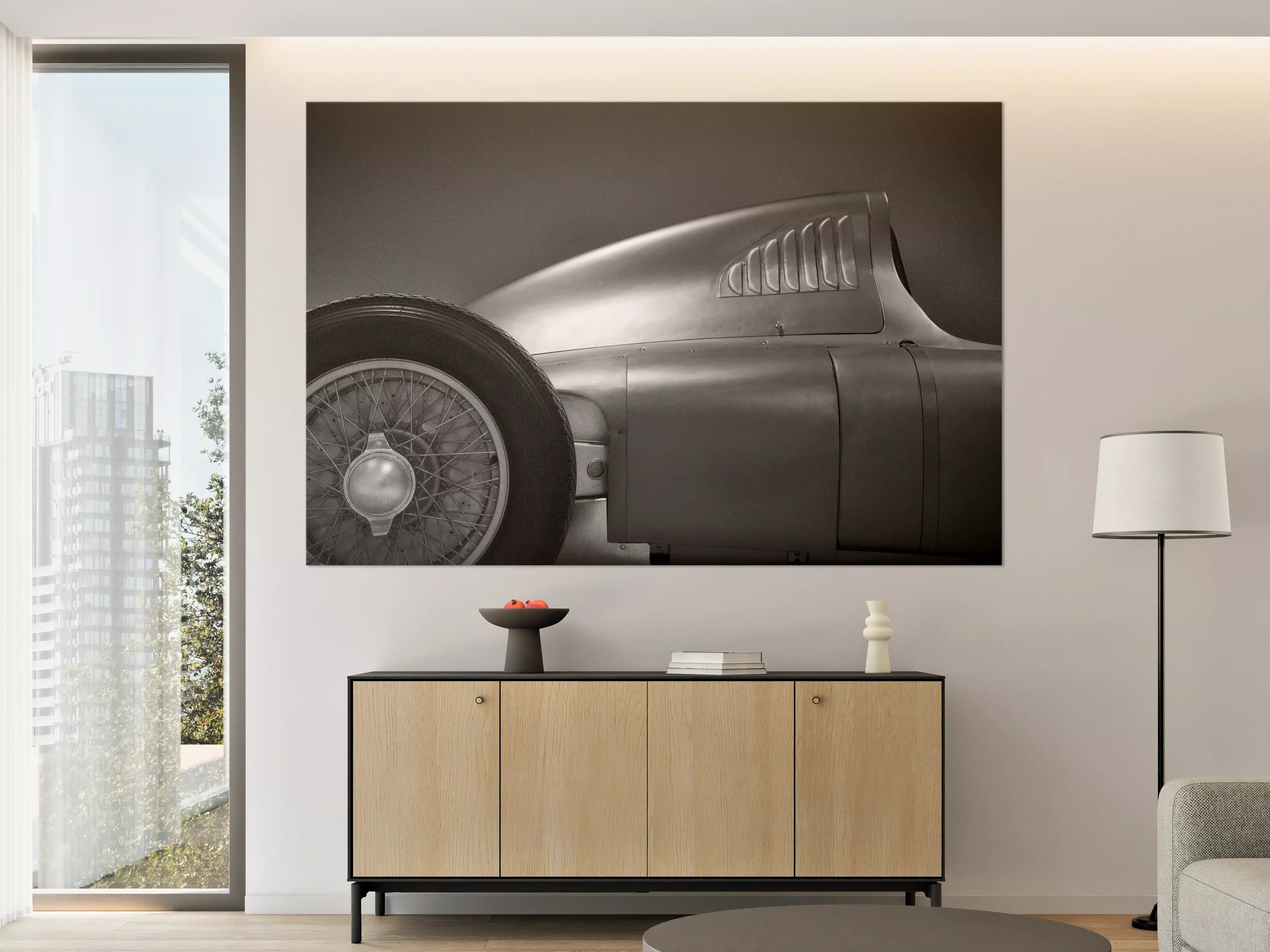 Große Wandbilder - Klassisches Automobild in Schwarz-Weiß