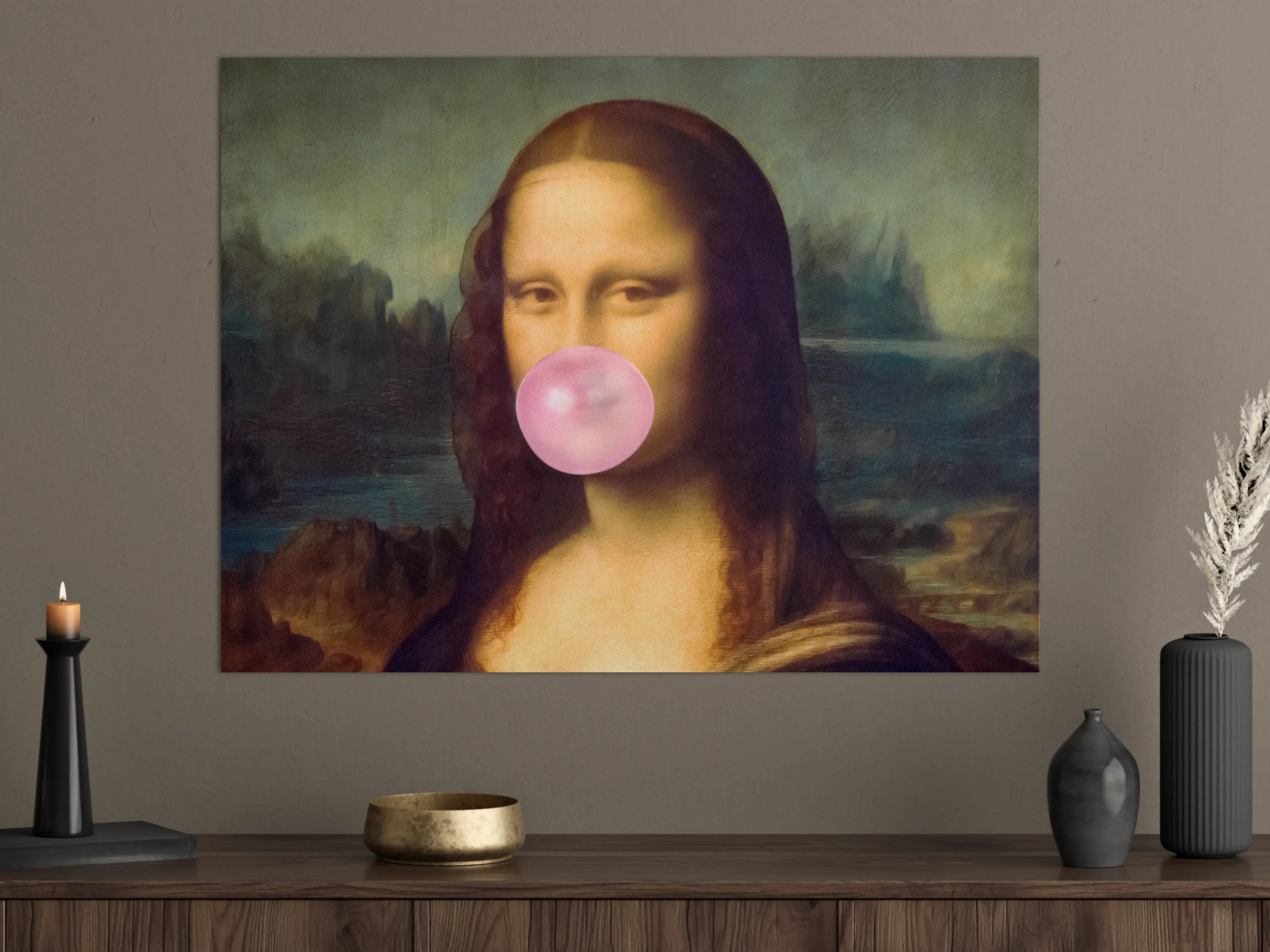 Große Wandbilder - Klassisches Gemälde mit moderner Bubble-Gum-Note