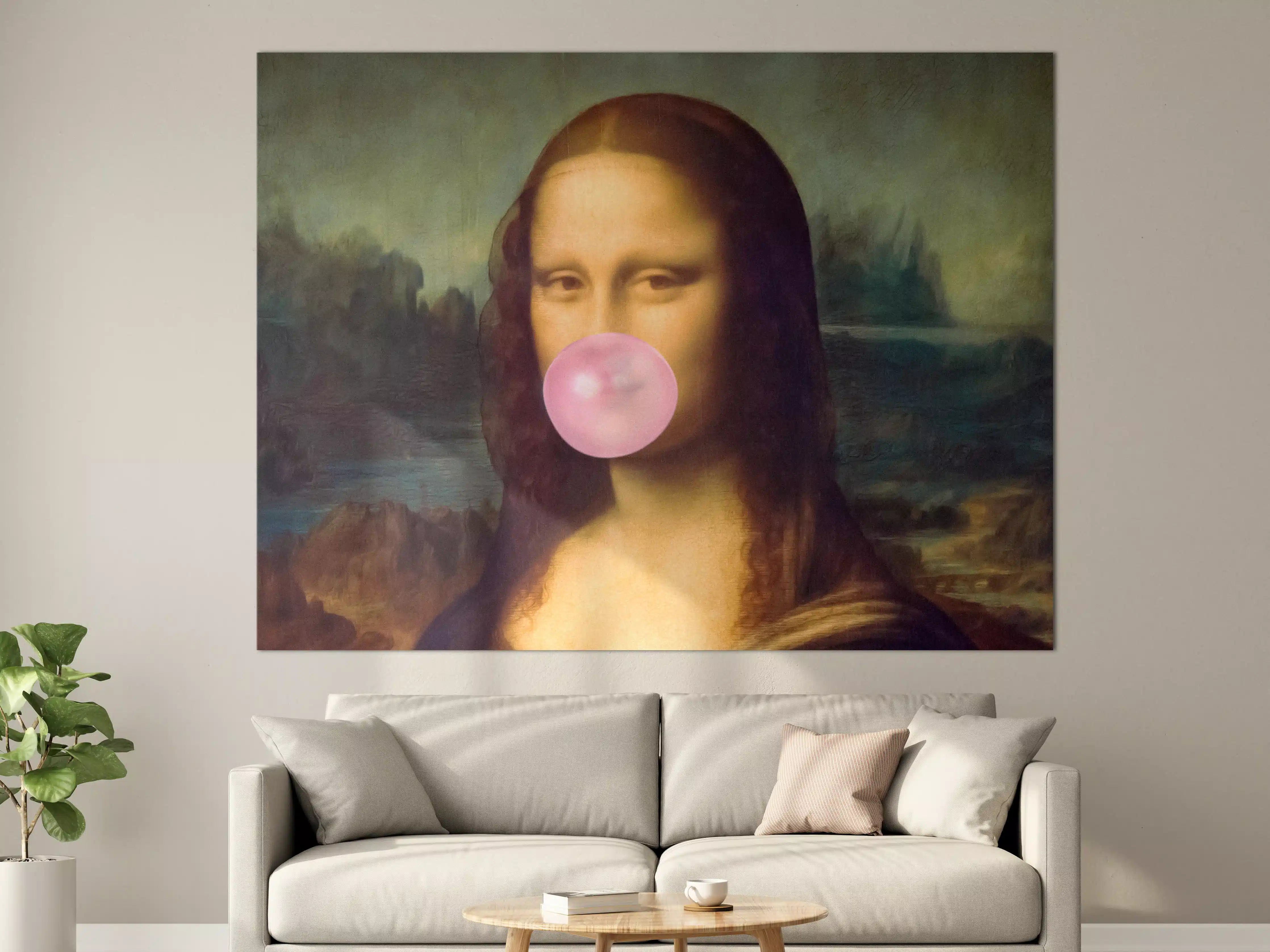 Große Wandbilder - Klassisches Gemälde mit moderner Bubble-Gum-Note