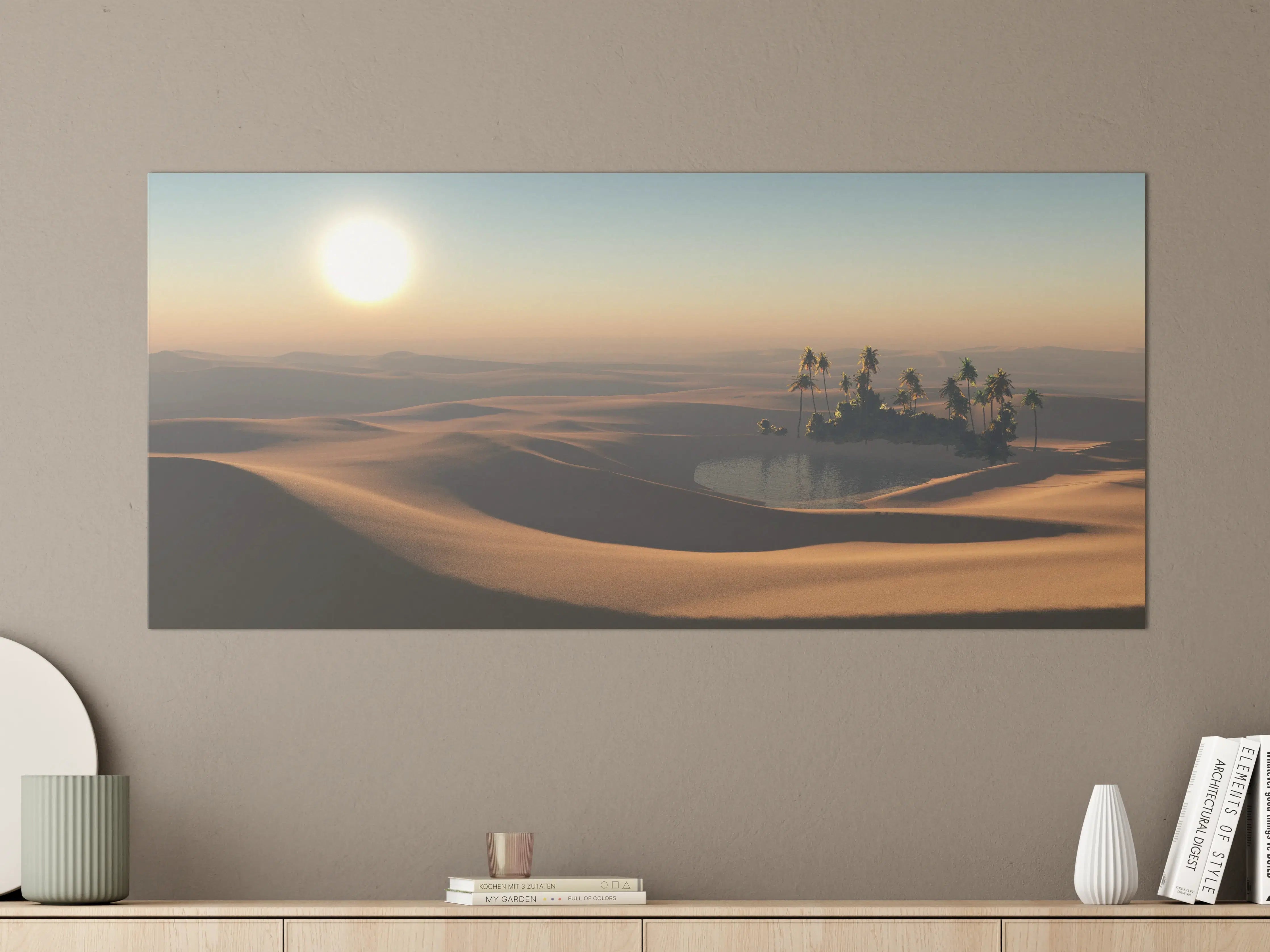 Große Wandbilder - Kleine Oase in der heißen Wüste