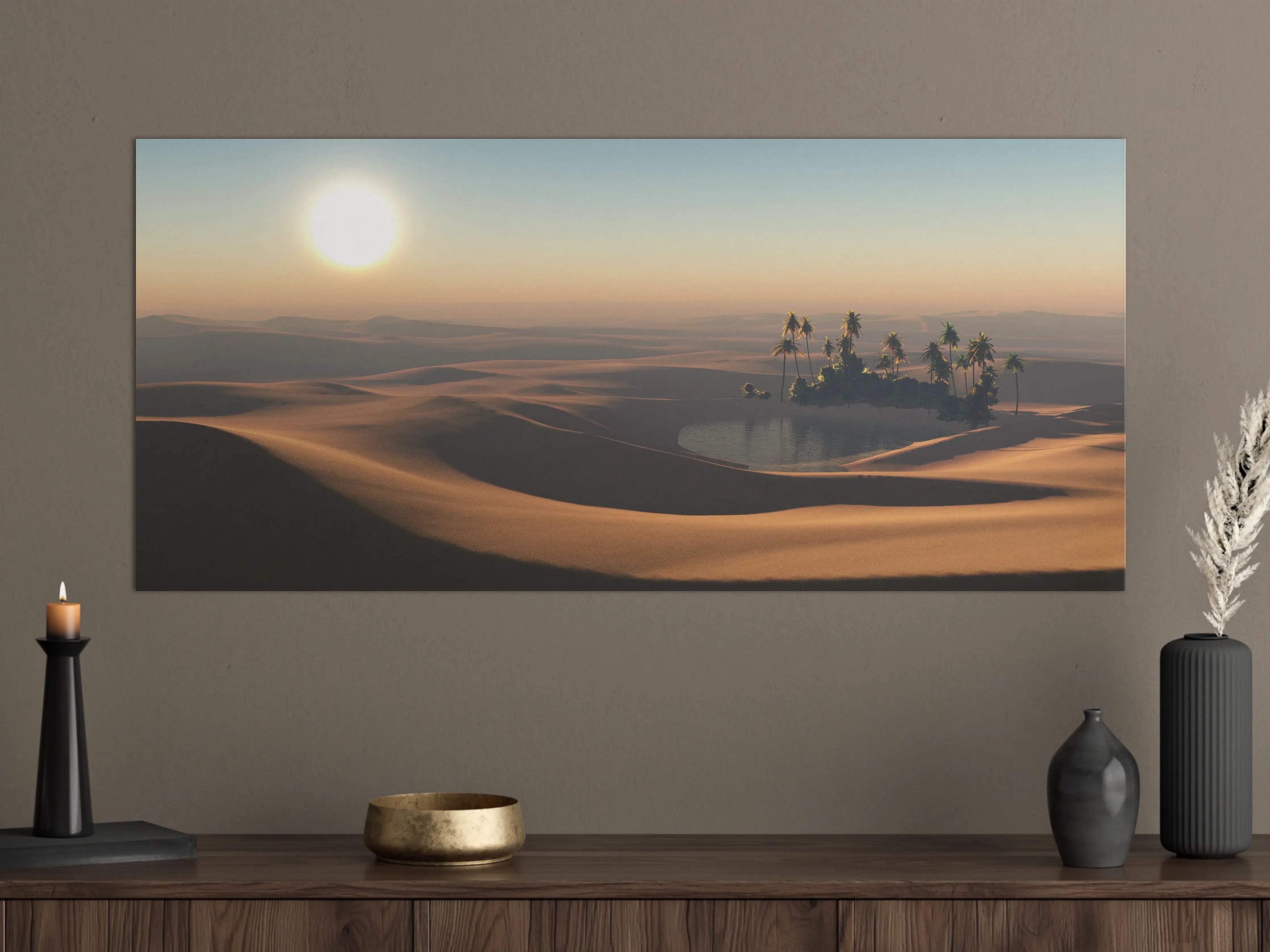 Große Wandbilder - Kleine Oase in der heißen Wüste