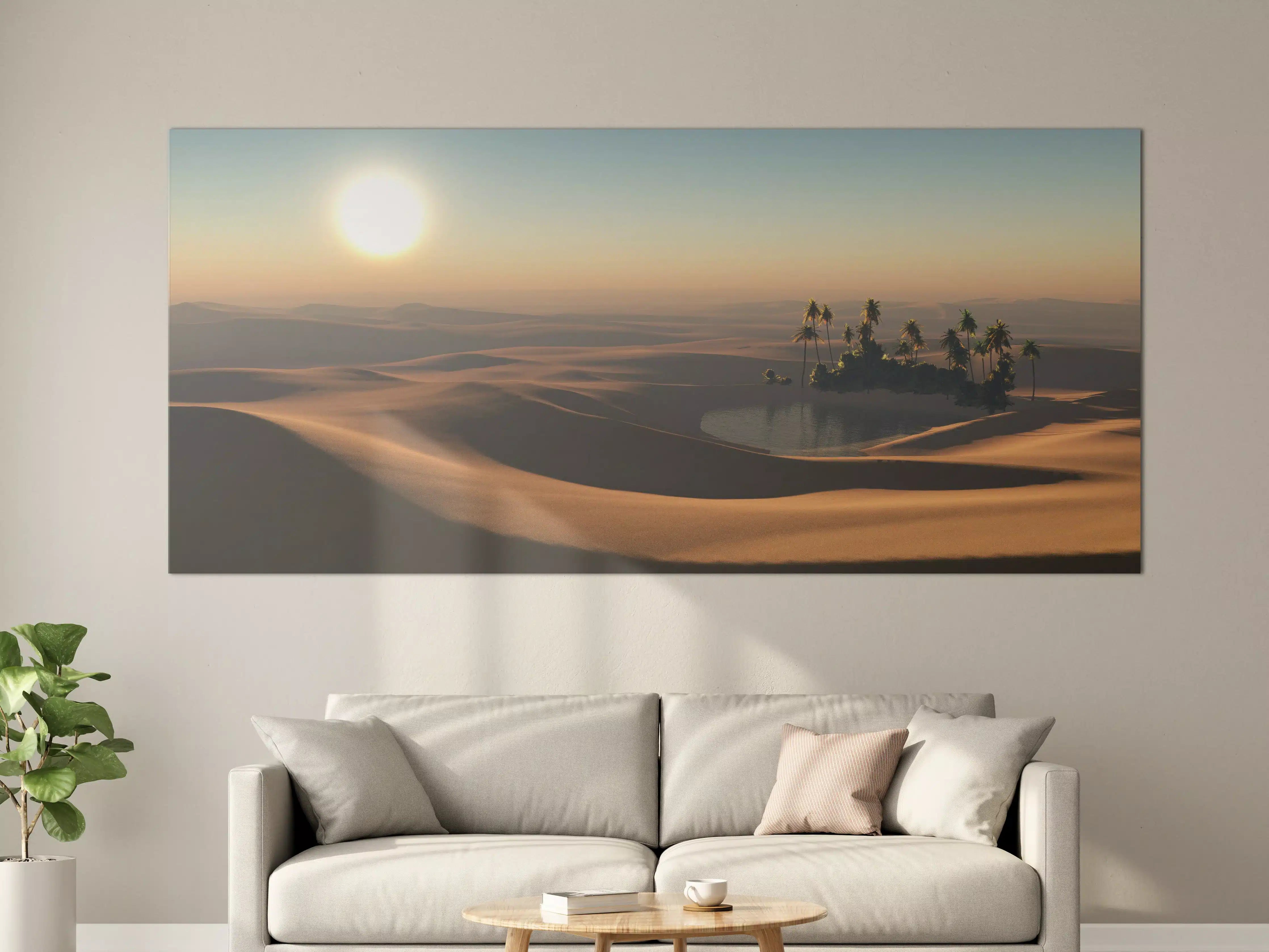 Große Wandbilder - Kleine Oase in der heißen Wüste
