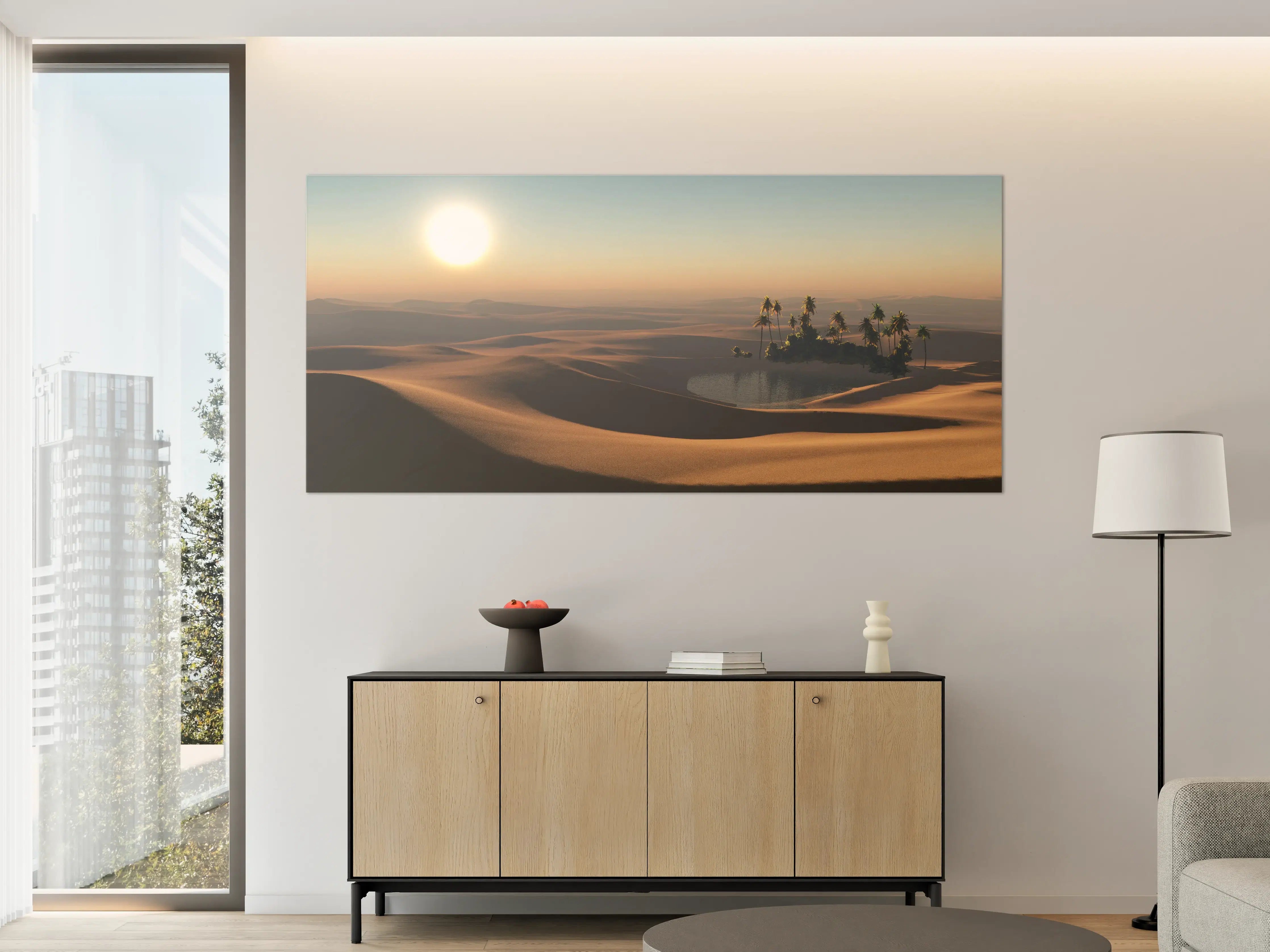 Große Wandbilder - Kleine Oase in der heißen Wüste