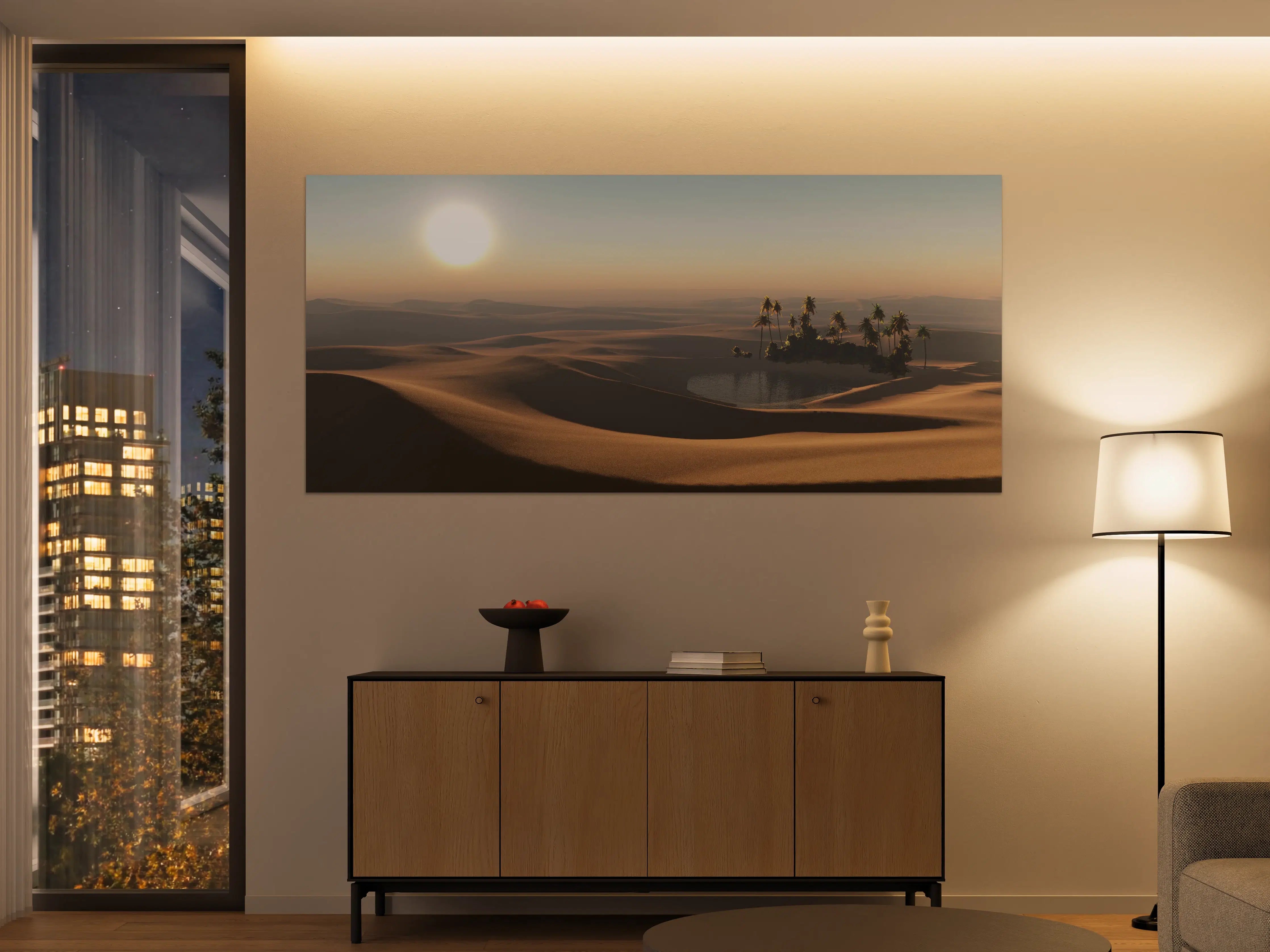 Große Wandbilder - Kleine Oase in der heißen Wüste