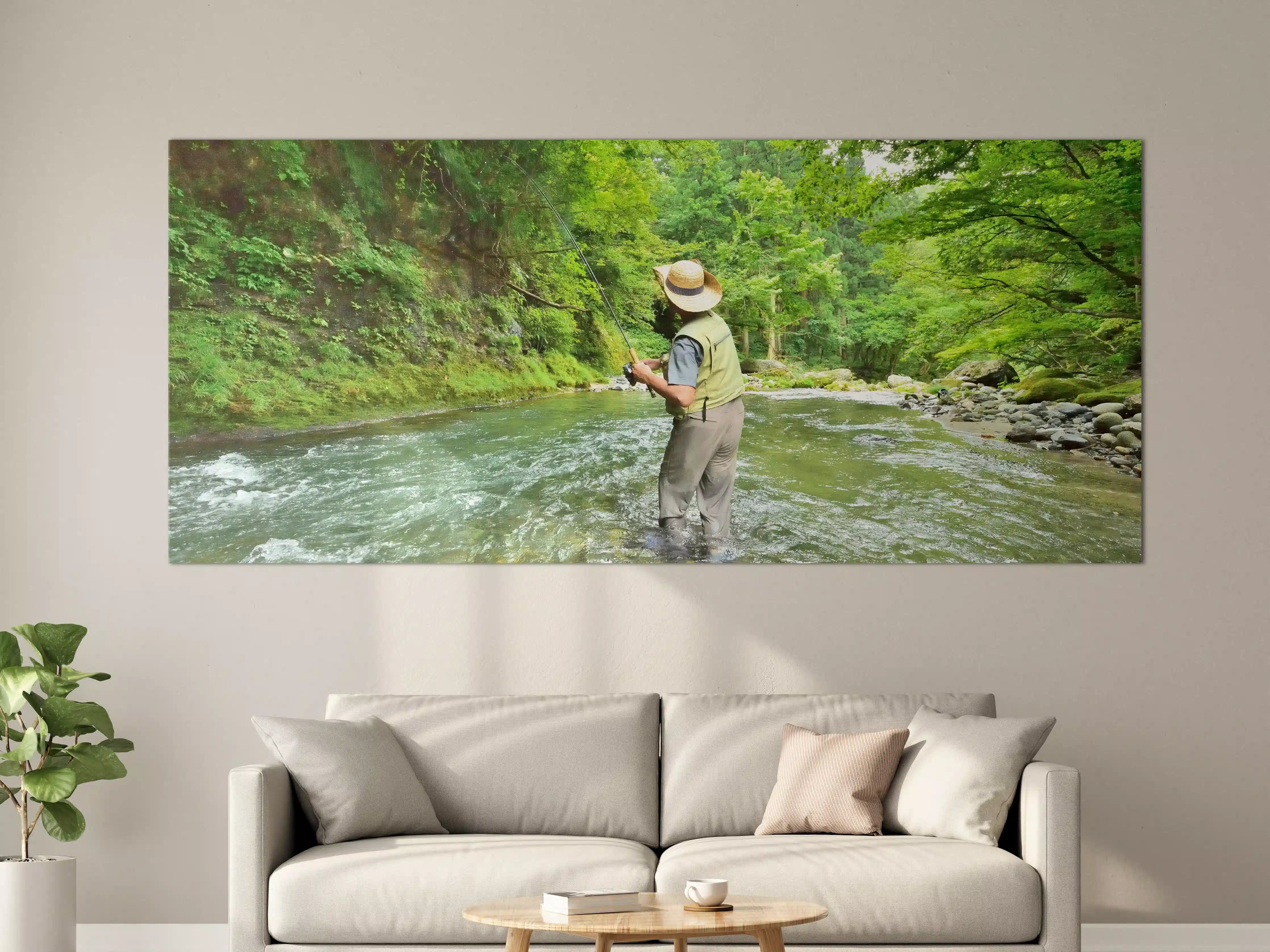 Große Wandbilder - Köderfischen im Ichinoto-Fluss