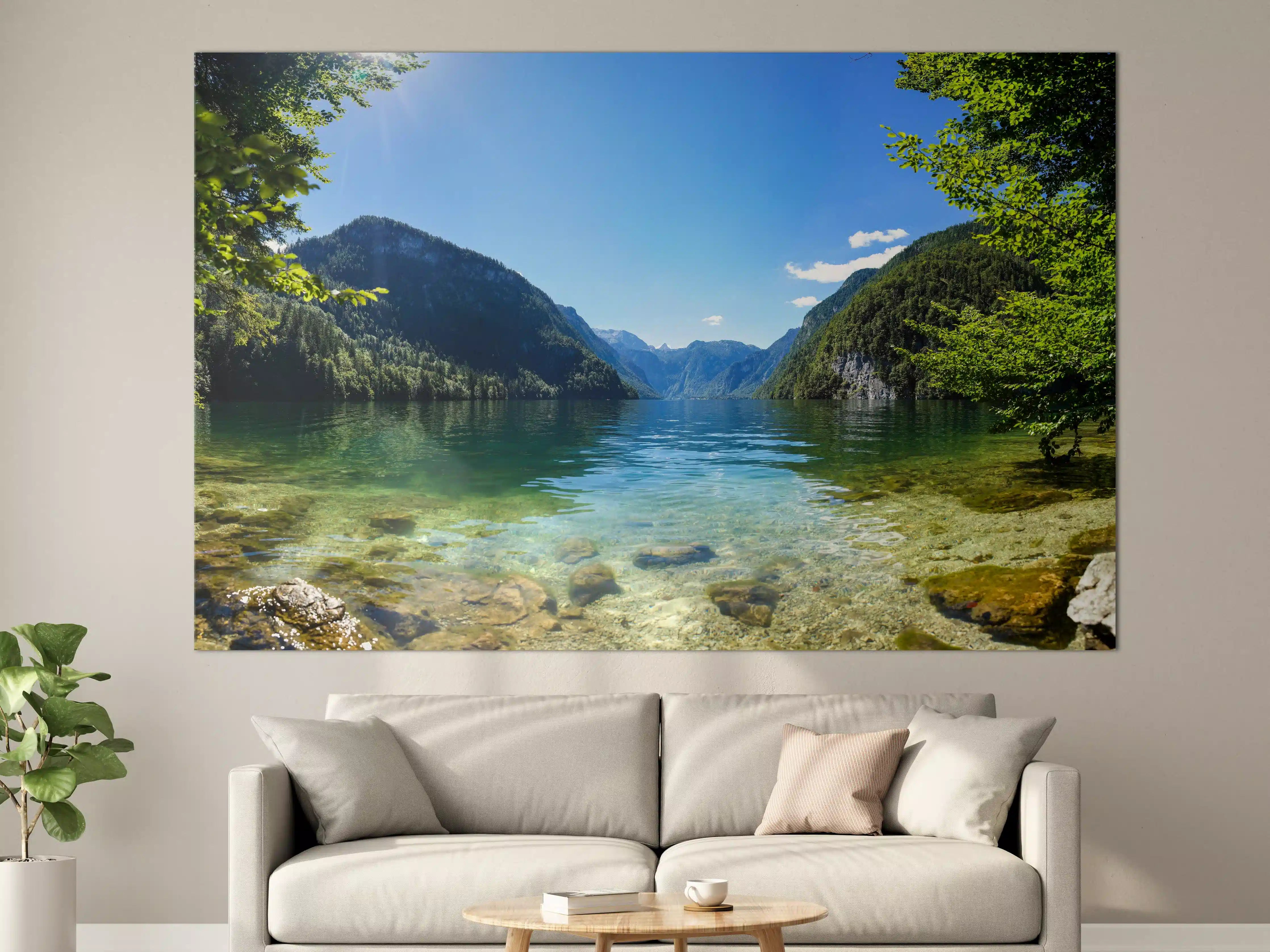 Große Wandbilder - Königsee & Berge in Alpen