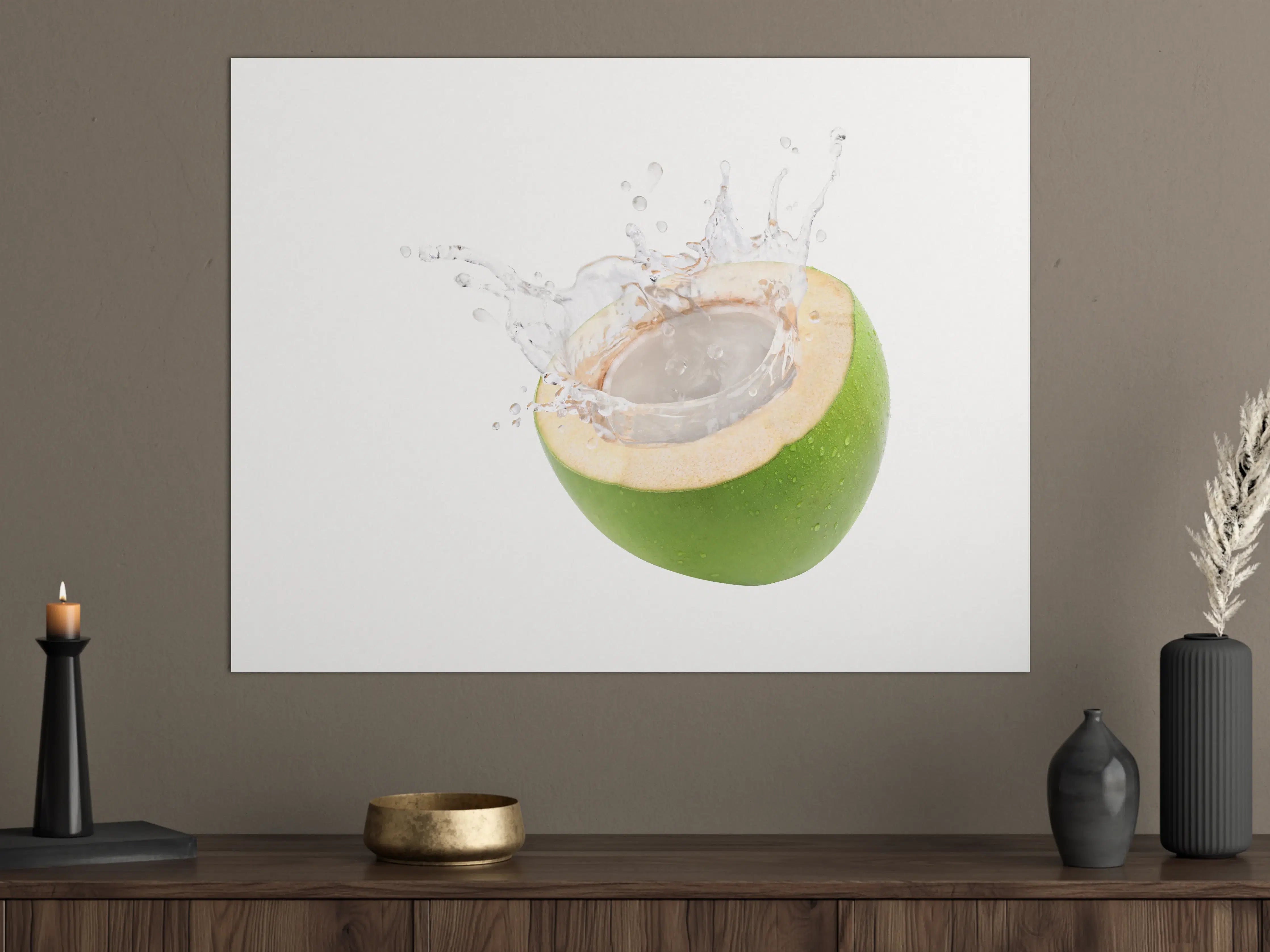 Große Wandbilder - Kokosnuss mit Kokosmilch