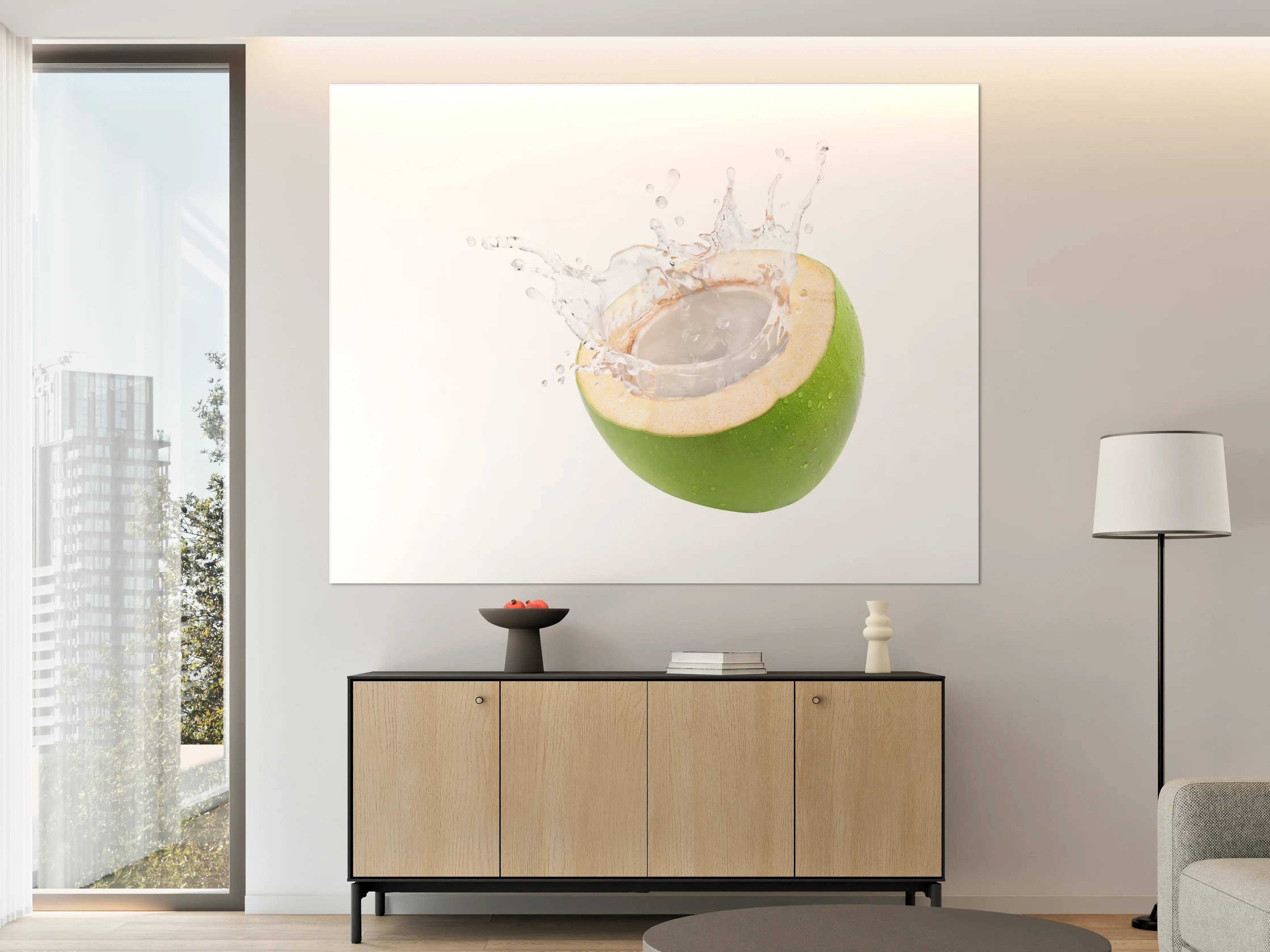 Große Wandbilder - Kokosnuss mit Kokosmilch