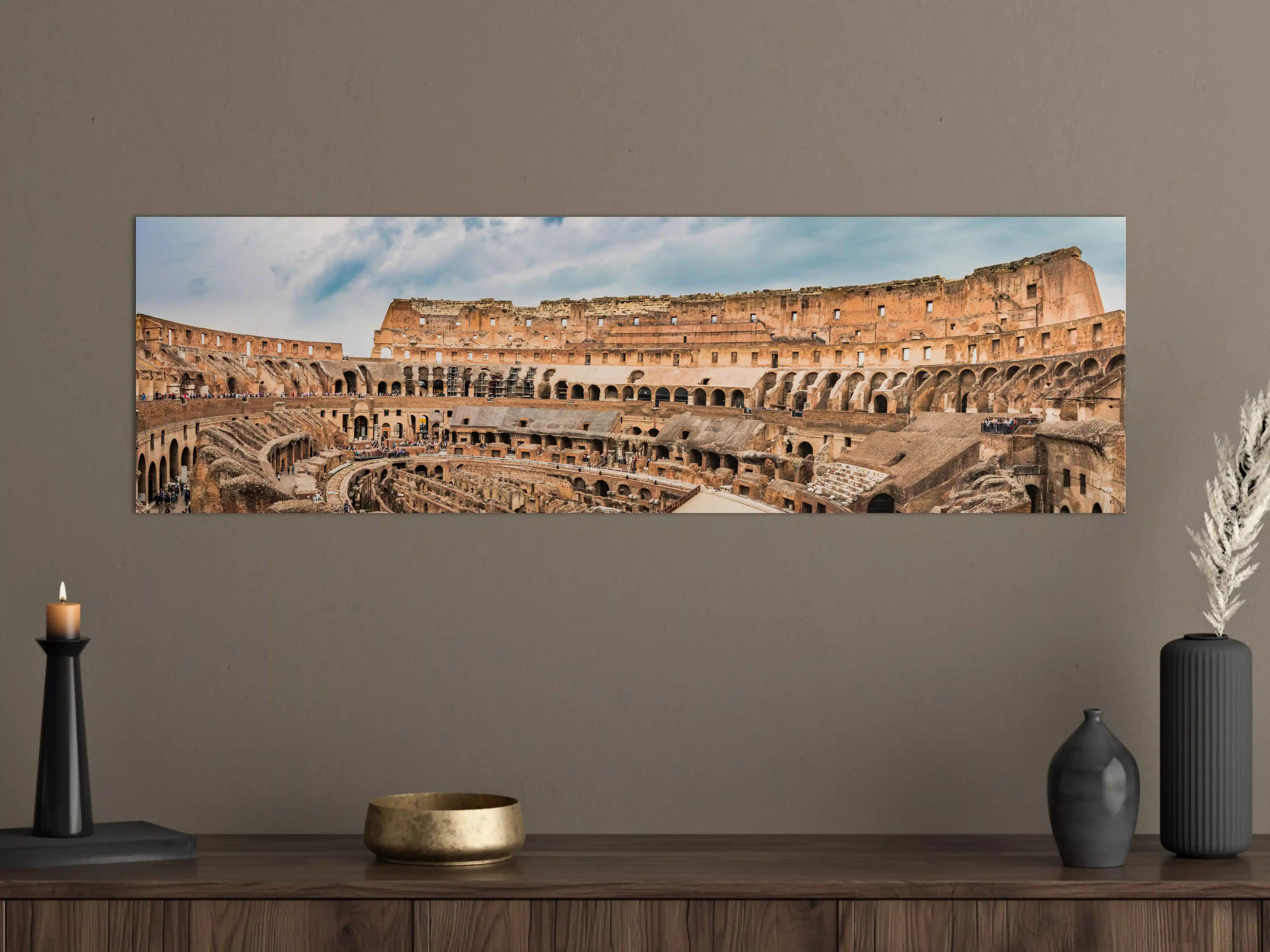 Große Wandbilder - Kolosseum Panorama in Beige
