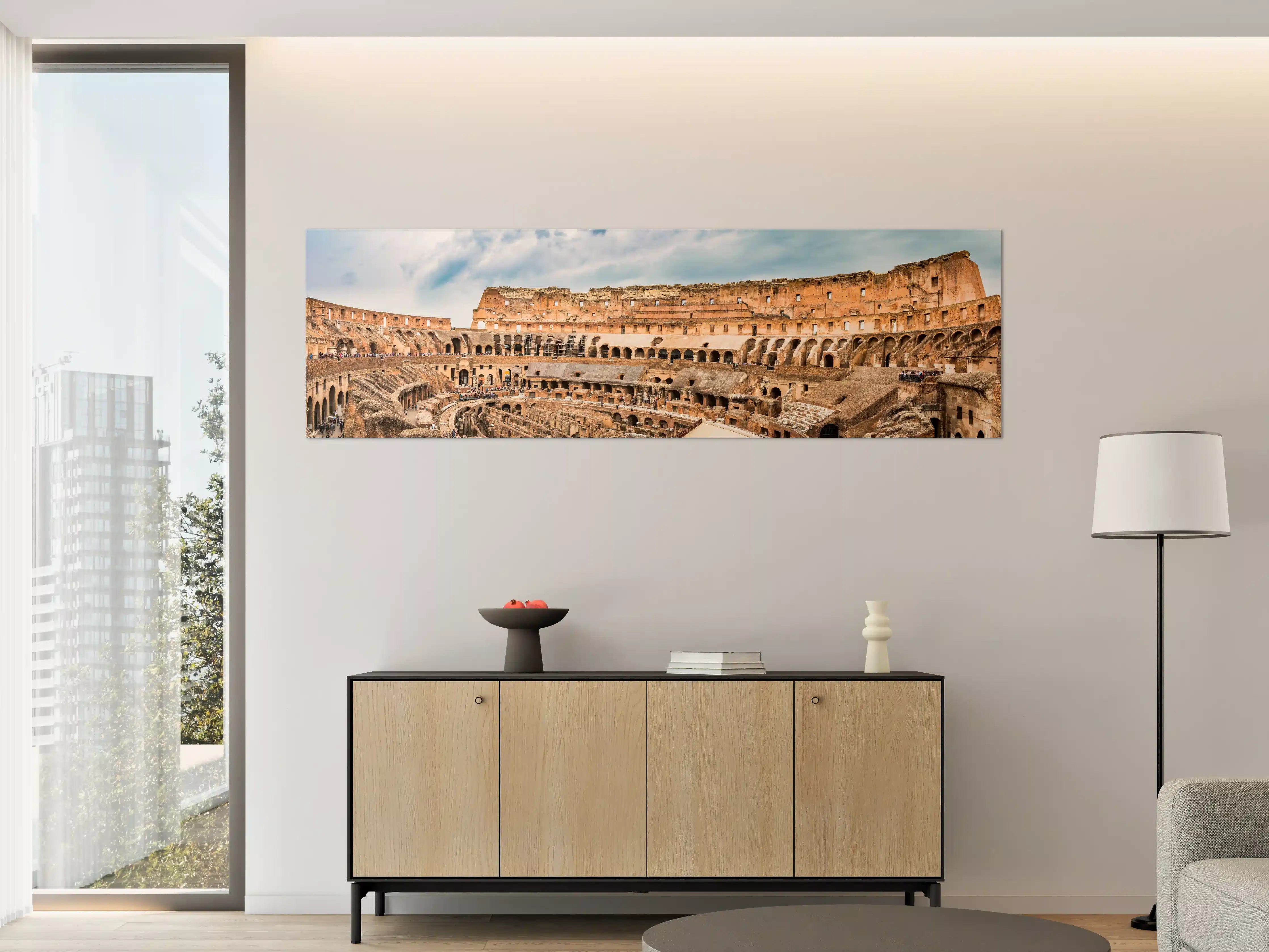 Große Wandbilder - Kolosseum Panorama in Beige