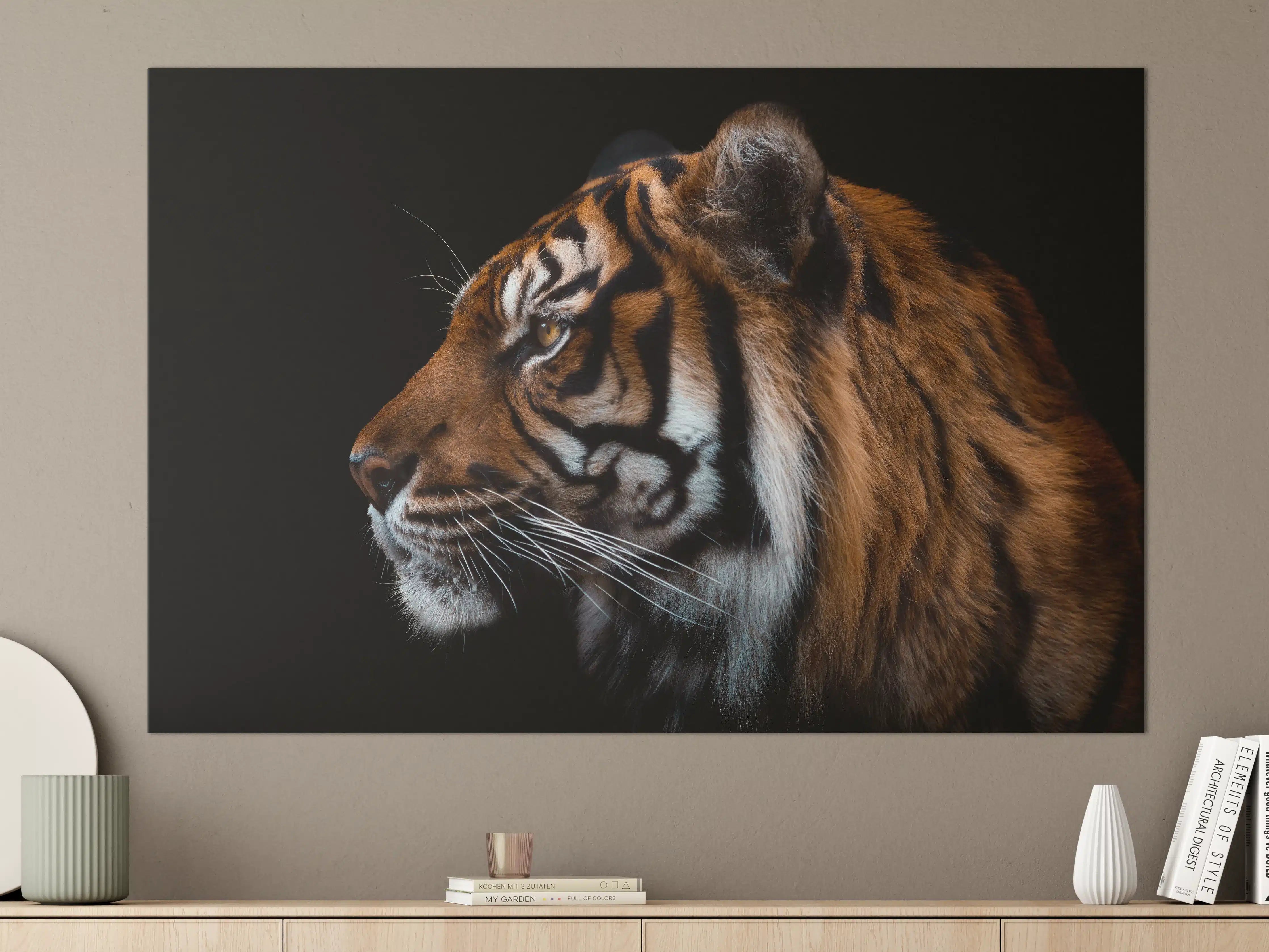 Große Wandbilder - Kopf eines Sumatra-Tigers geschlossen