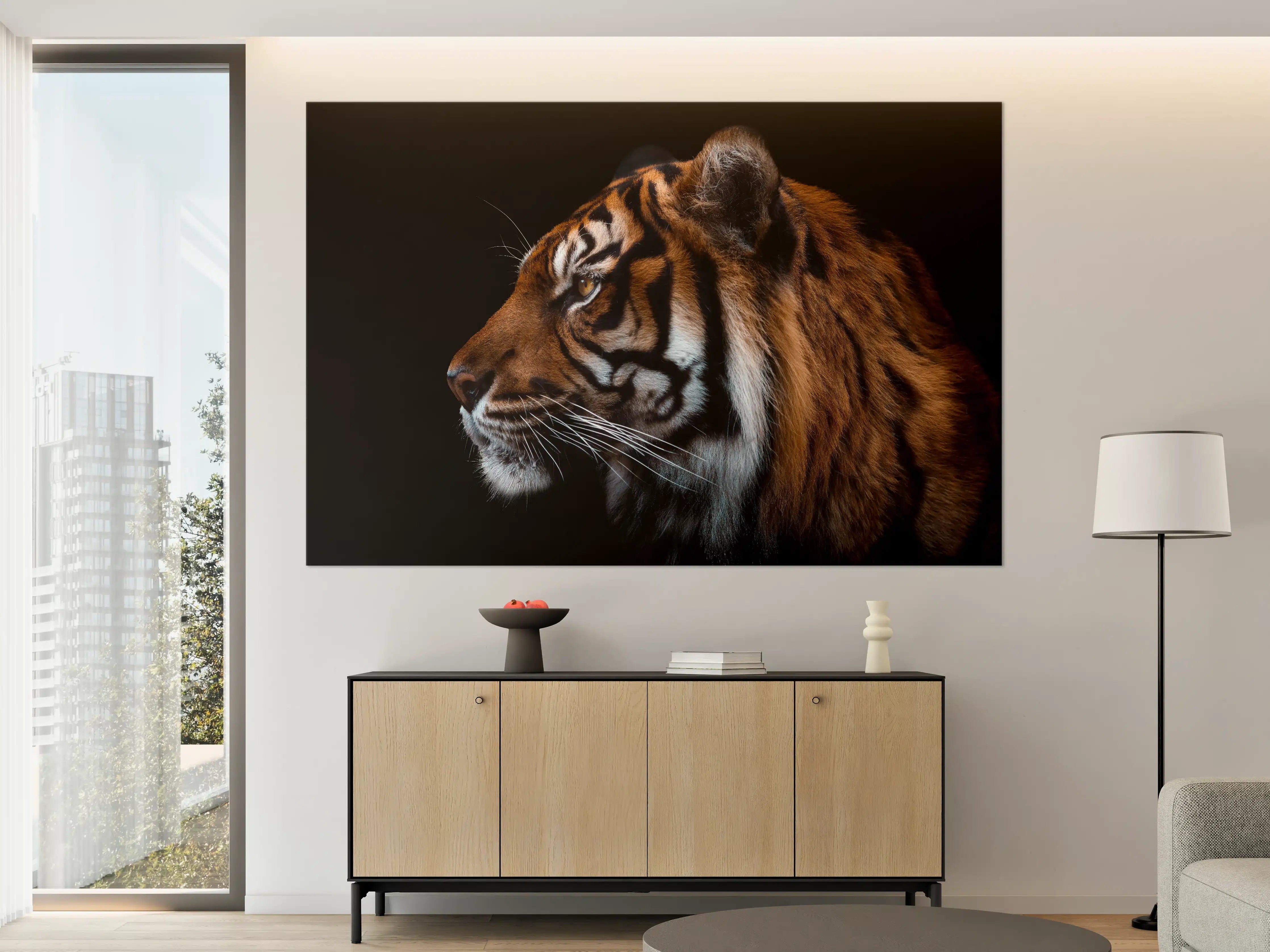 Große Wandbilder - Kopf eines Sumatra-Tigers geschlossen
