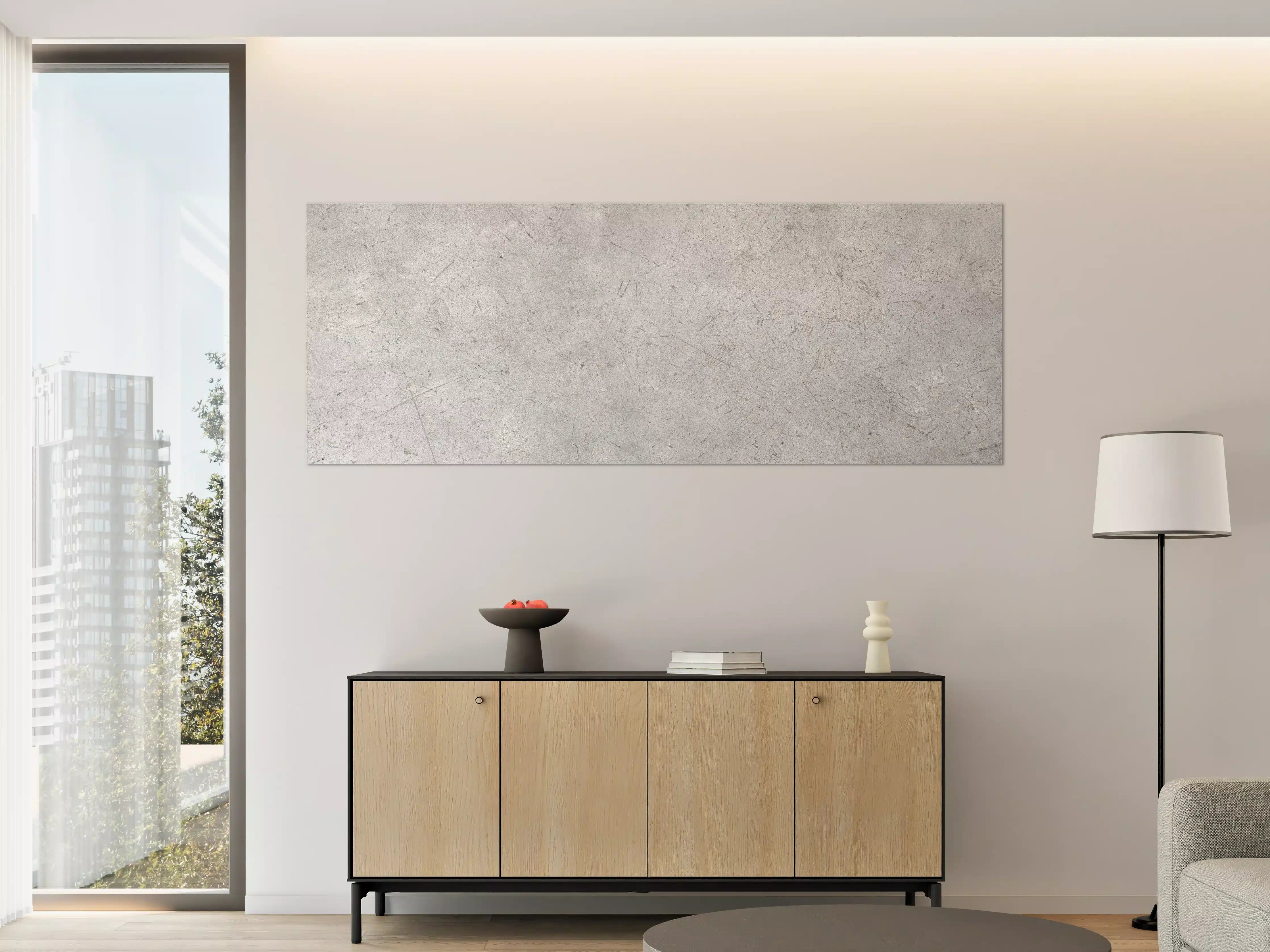 Große Wandbilder - Kratzige graue Betonwand