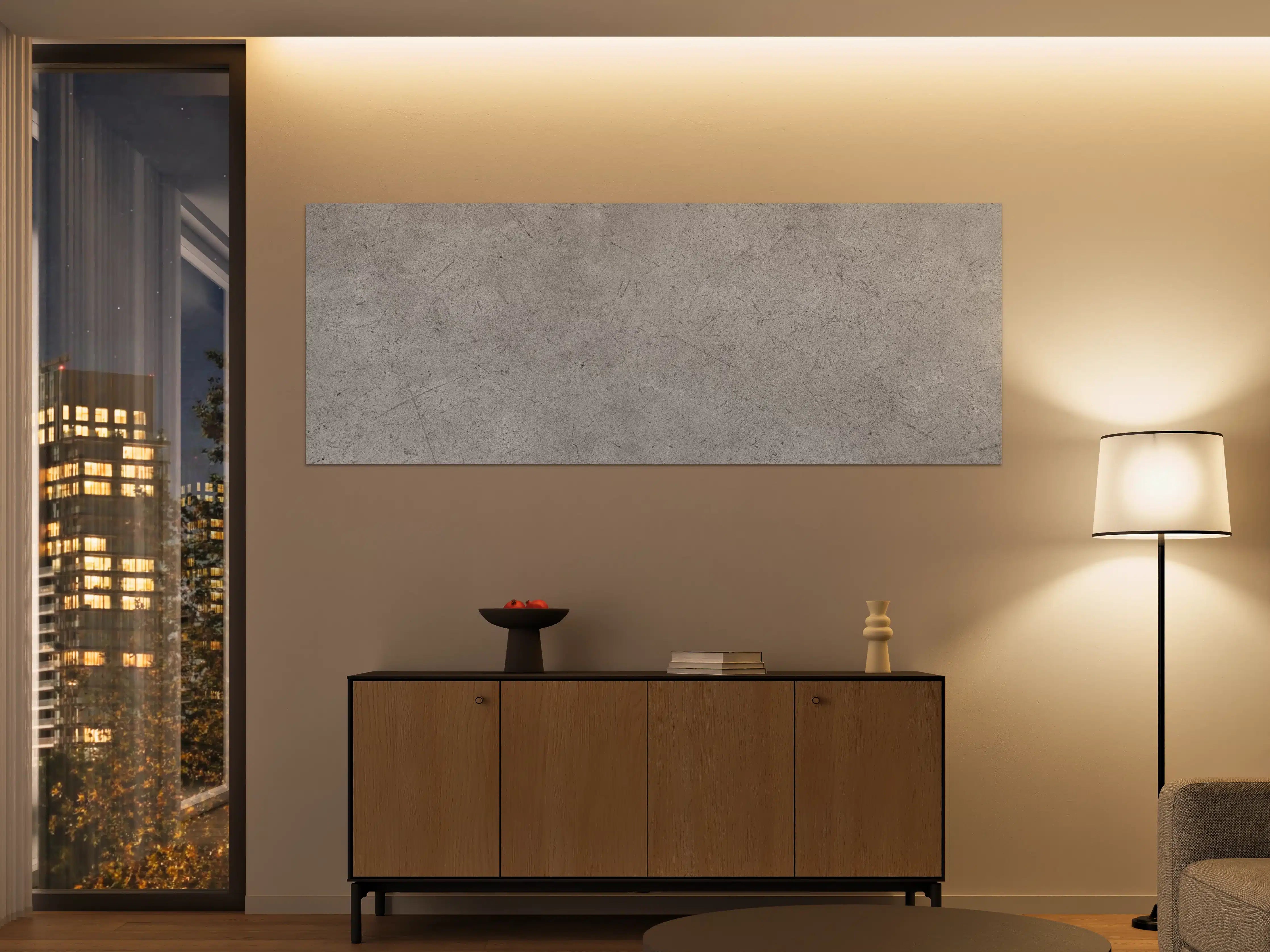 Große Wandbilder - Kratzige graue Betonwand