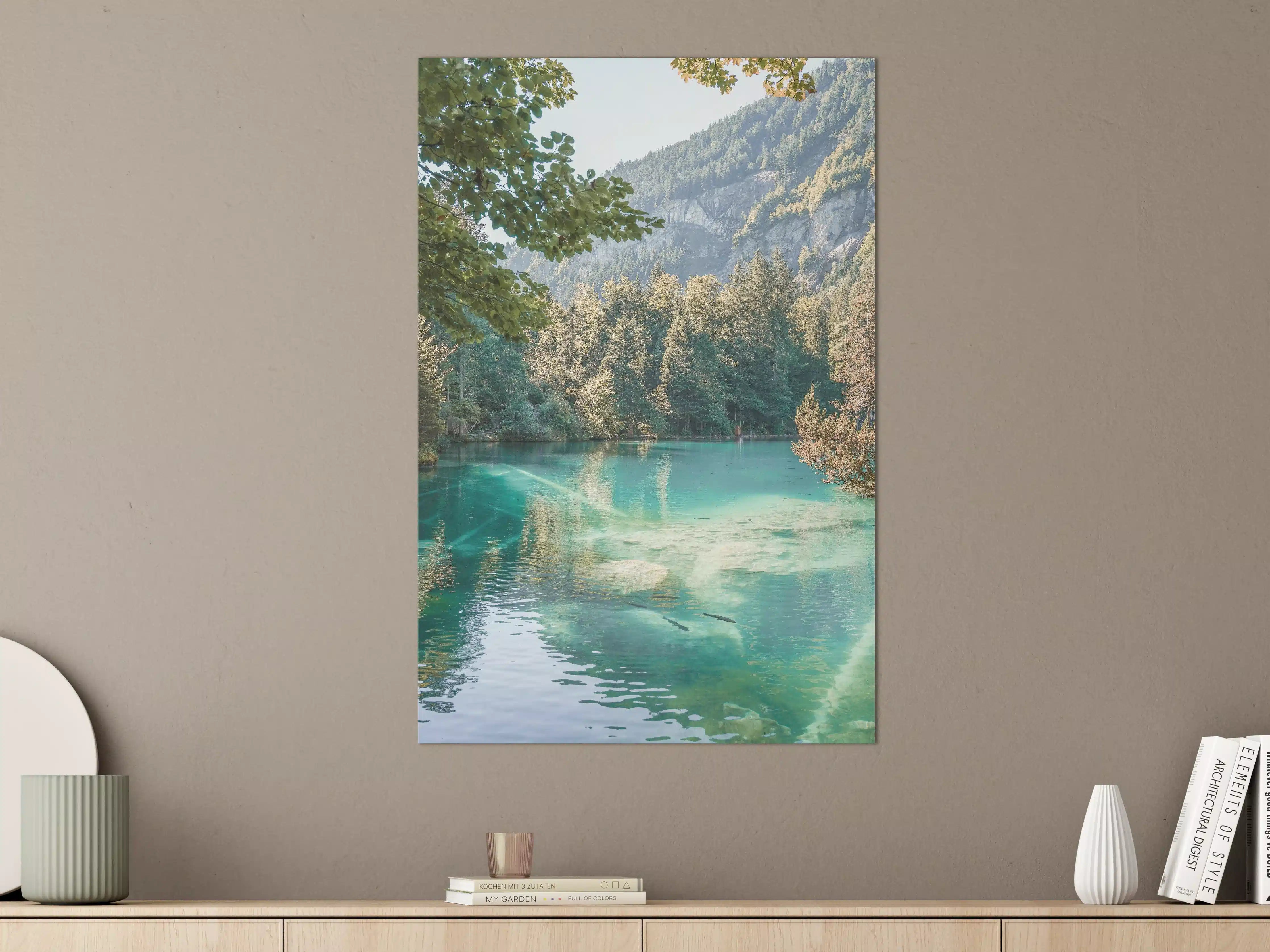 Große Wandbilder - Kristallklares Bergsee inmitten der Natur