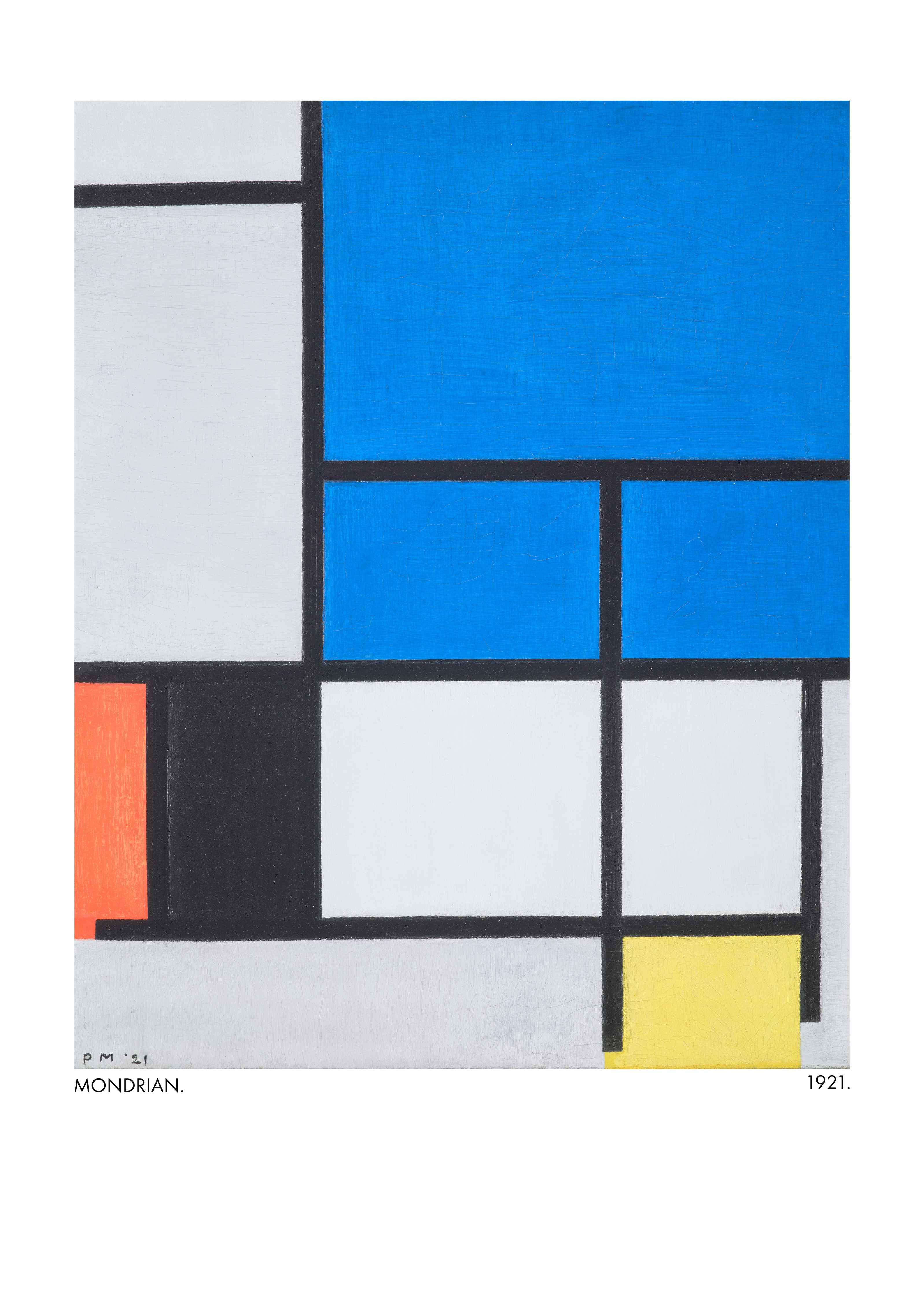 Große Wandbilder-Kubistische Geometrie in Blau und Weiß
