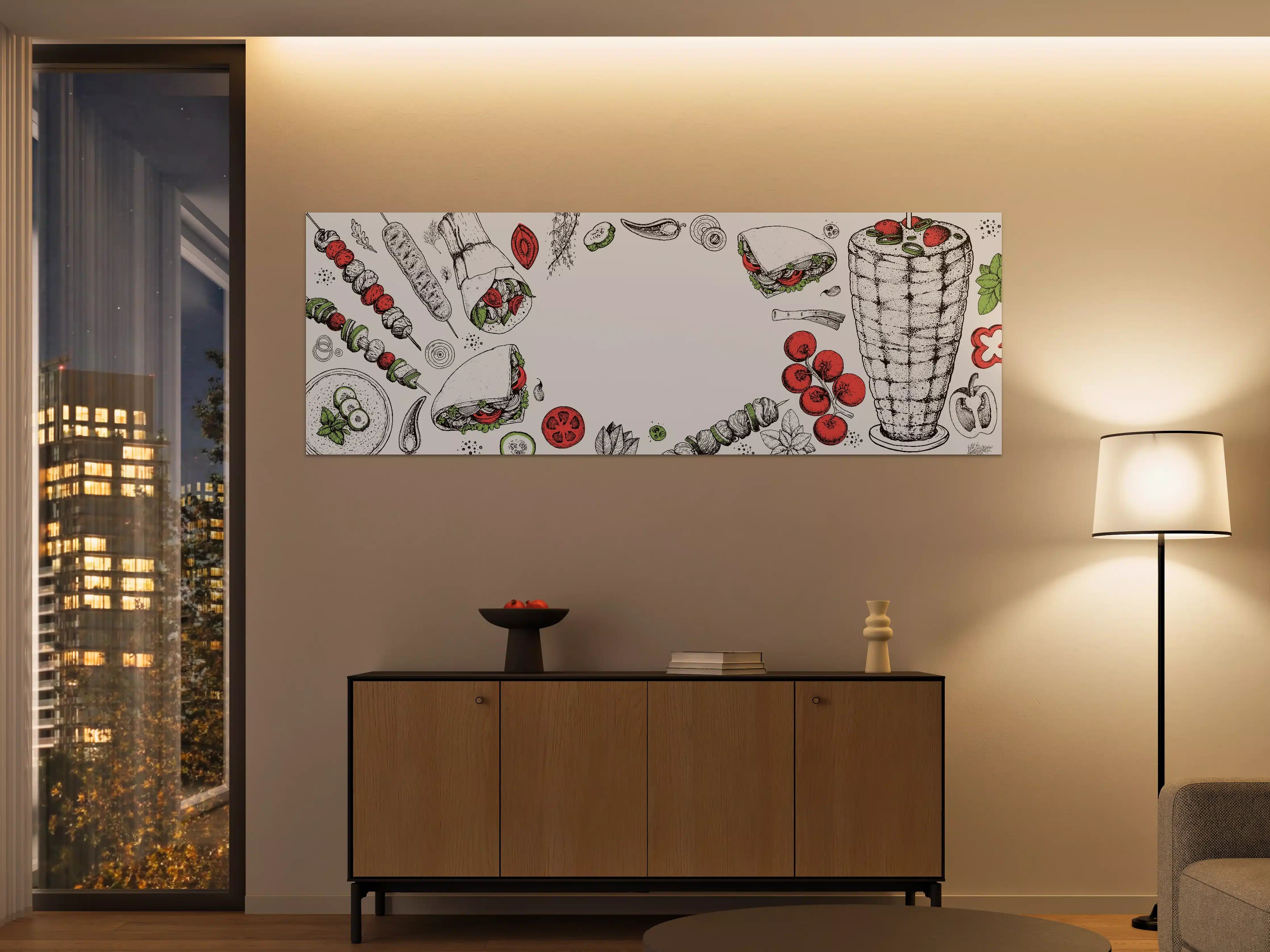 Große Wandbilder - Küchen-Deko Illustration