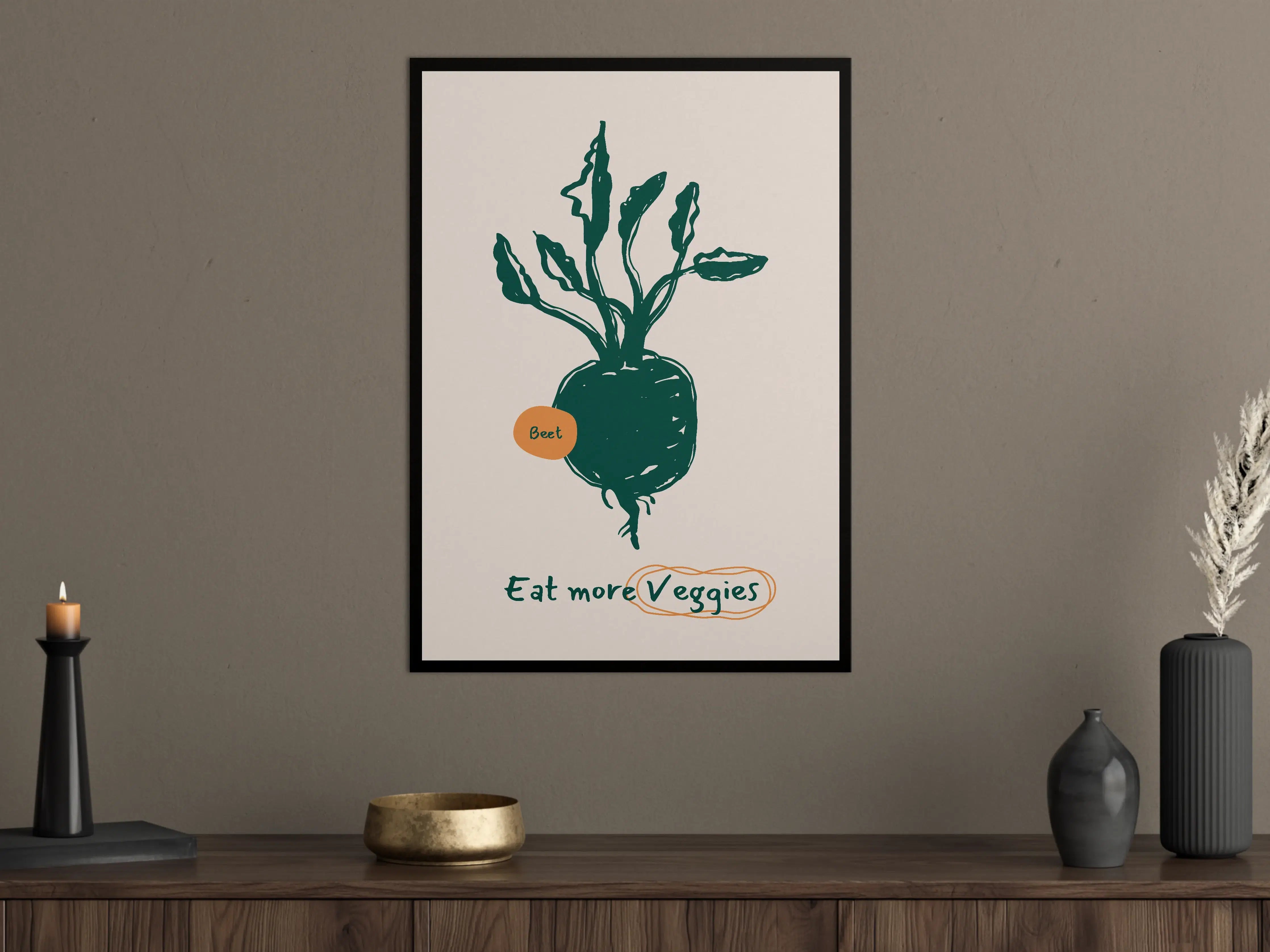 Große Wandbilder - Künstlerische Illustration einer Rübe mit WWF-Design