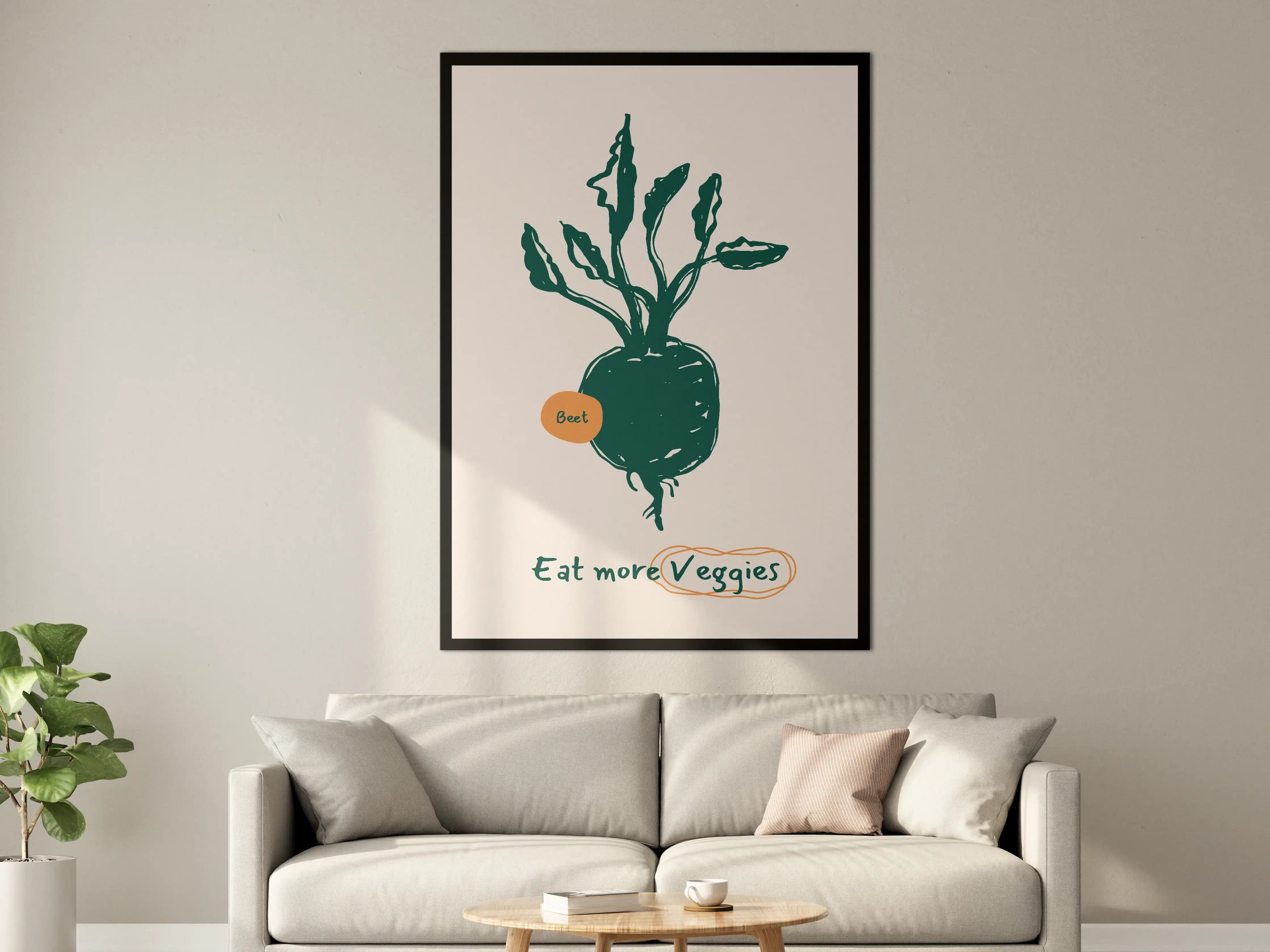 Große Wandbilder - Künstlerische Illustration einer Rübe mit WWF-Design