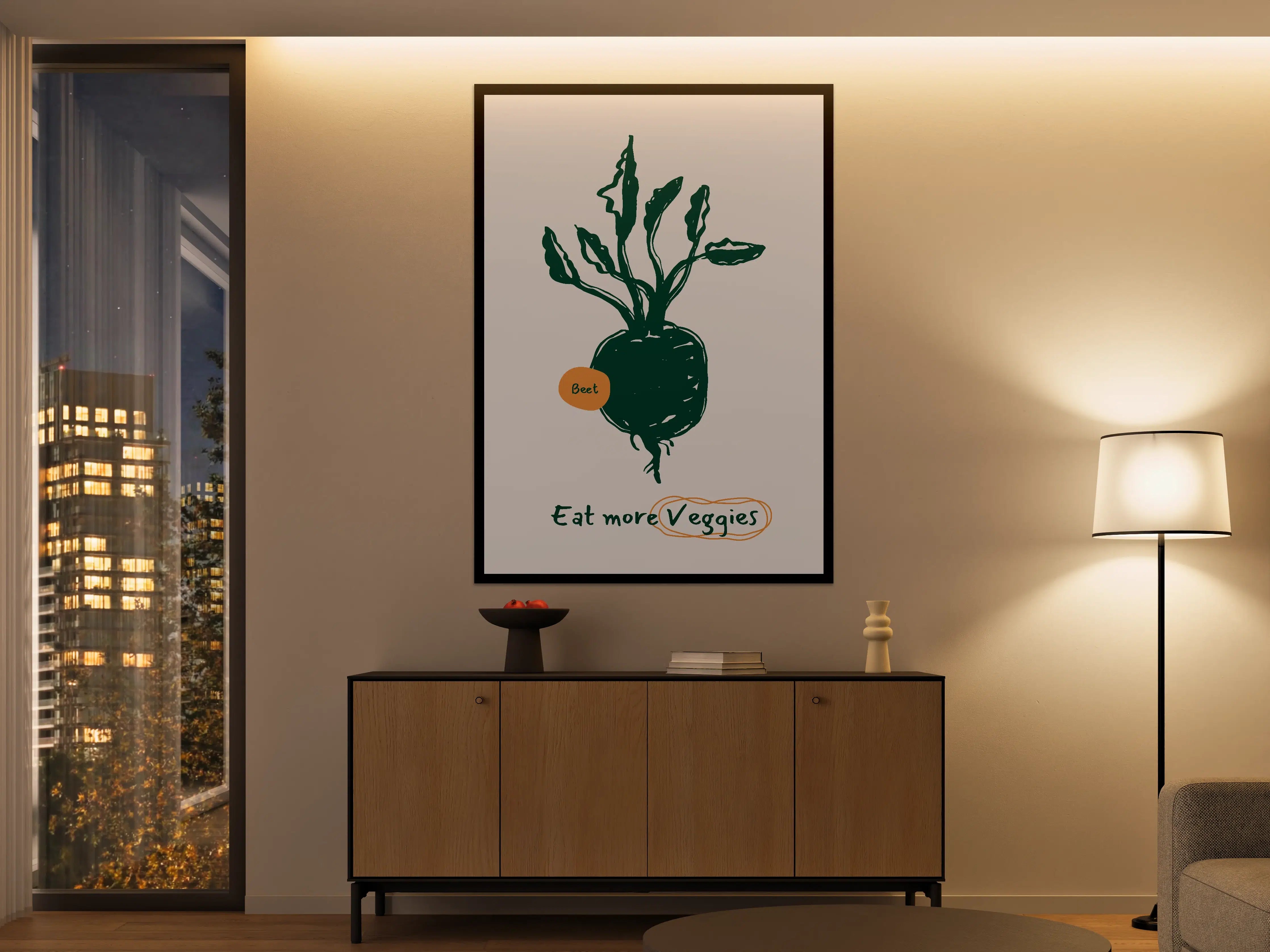 Große Wandbilder - Künstlerische Illustration einer Rübe mit WWF-Design