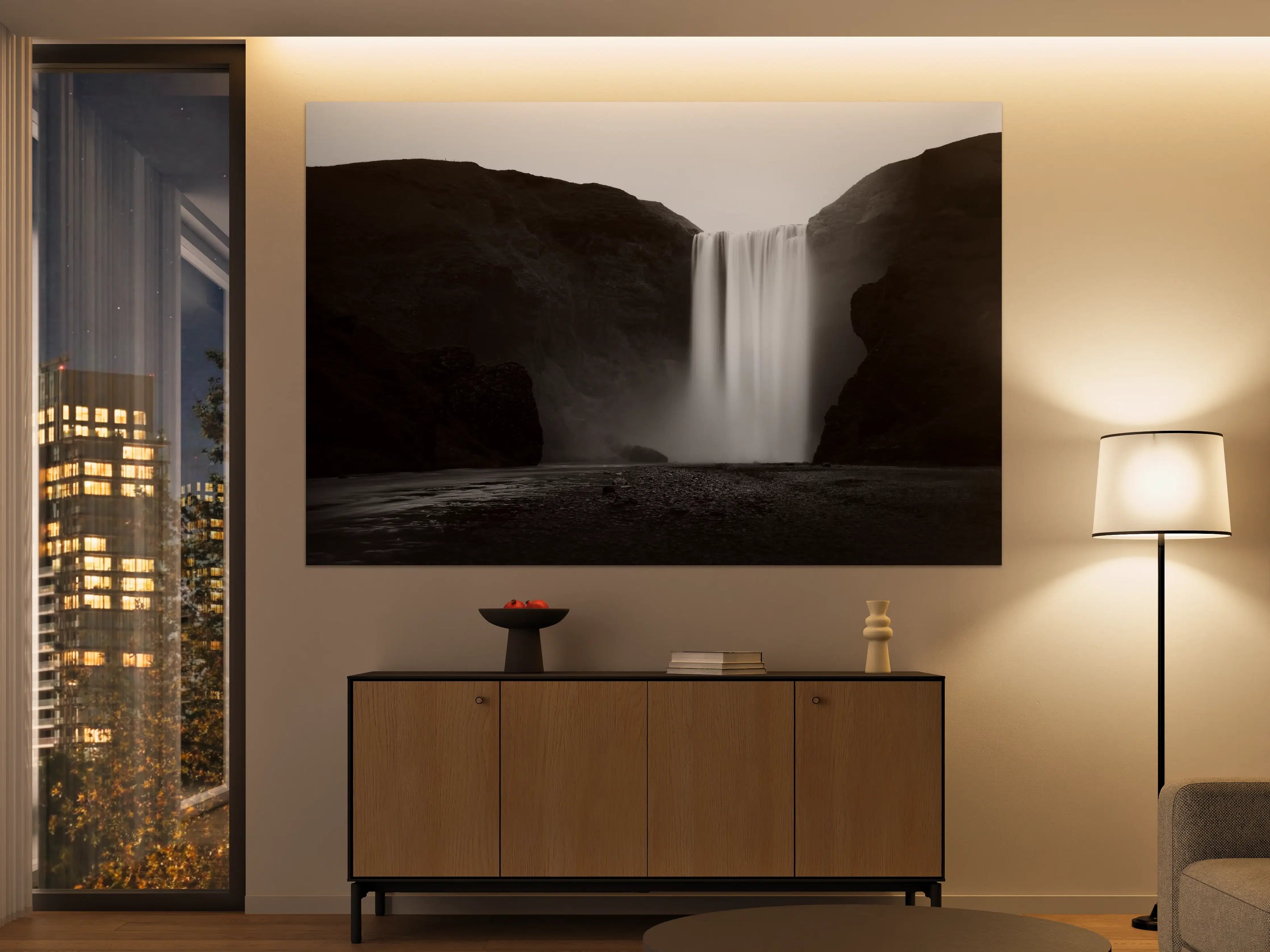 Große Wandbilder - Kunstfotografie - Skogafoss Wasserfall, Island
