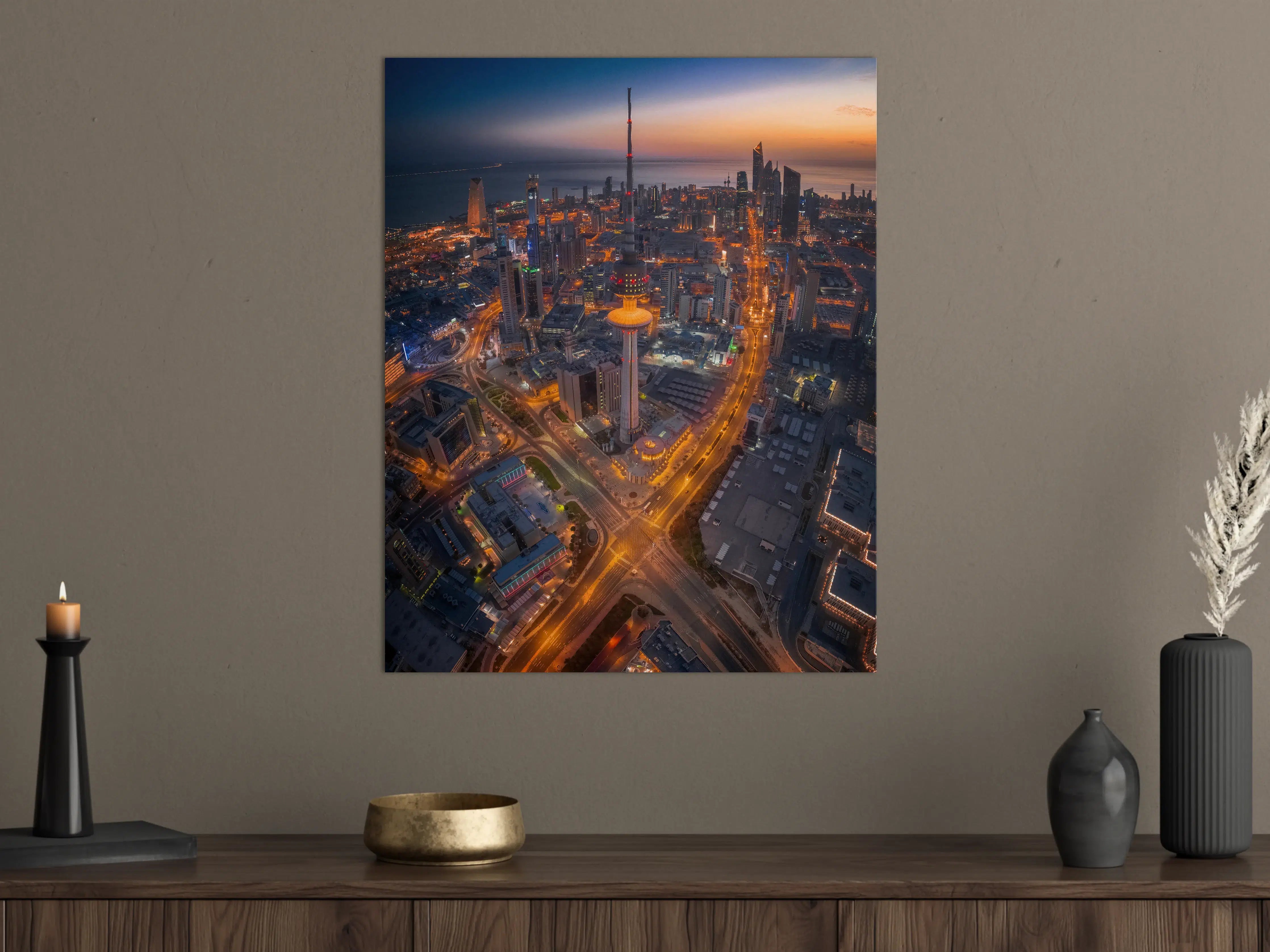 Große Wandbilder - Kuwait City Dämmerungspanorama