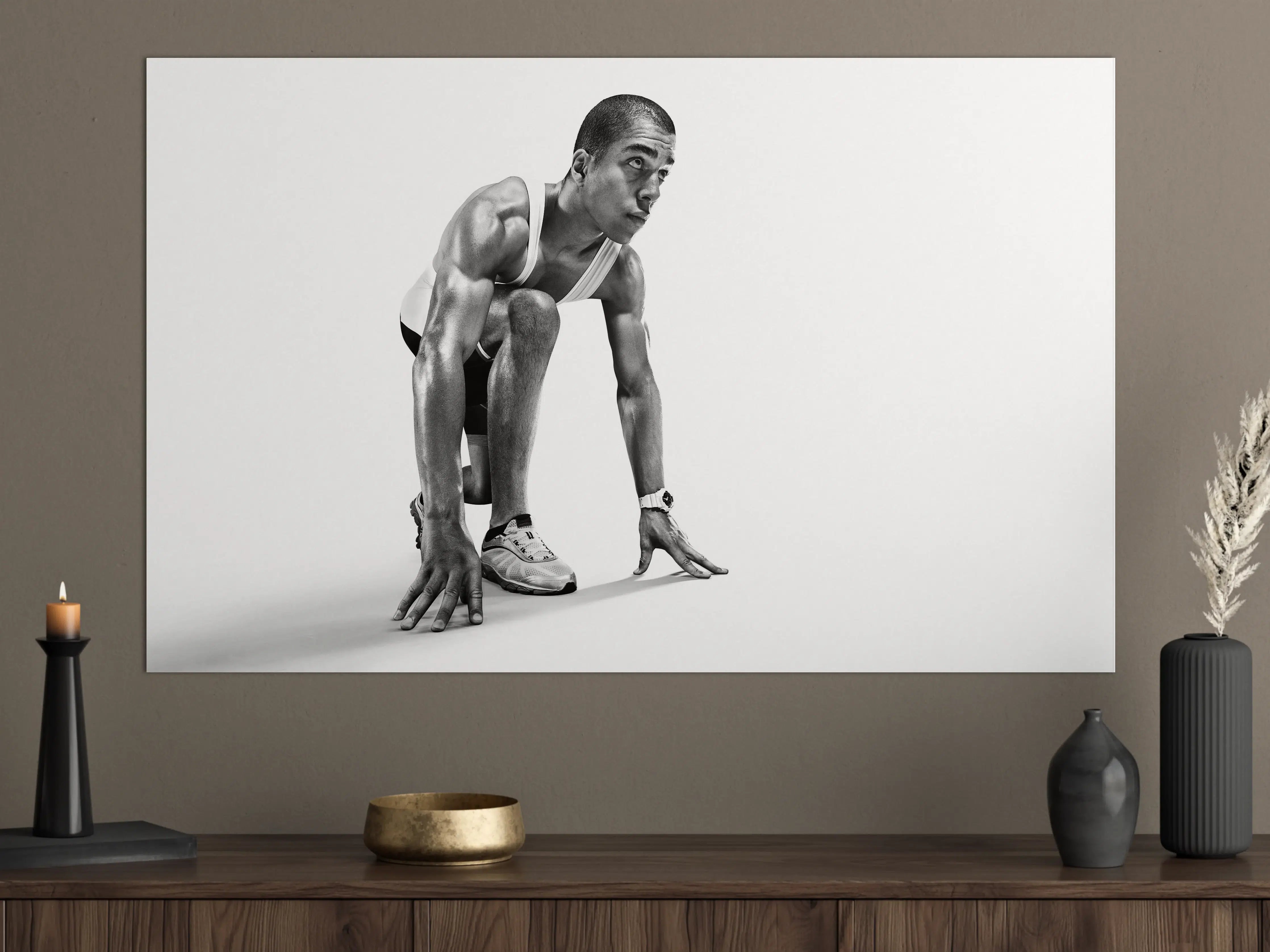 Große Wandbilder - Läufer bereitet sich vor