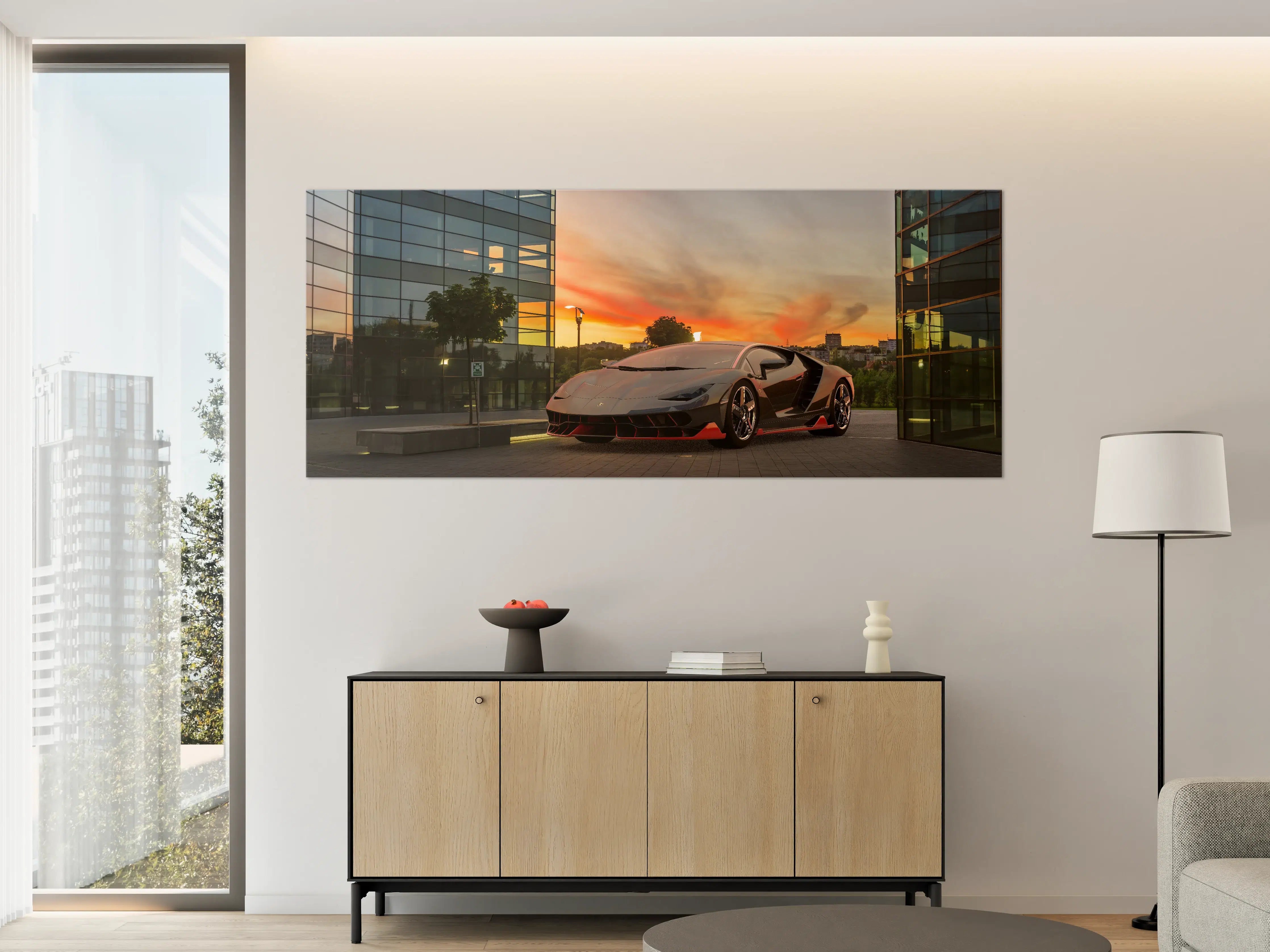 Große Wandbilder - Lamborghini Centenario bei Sonnenuntergang