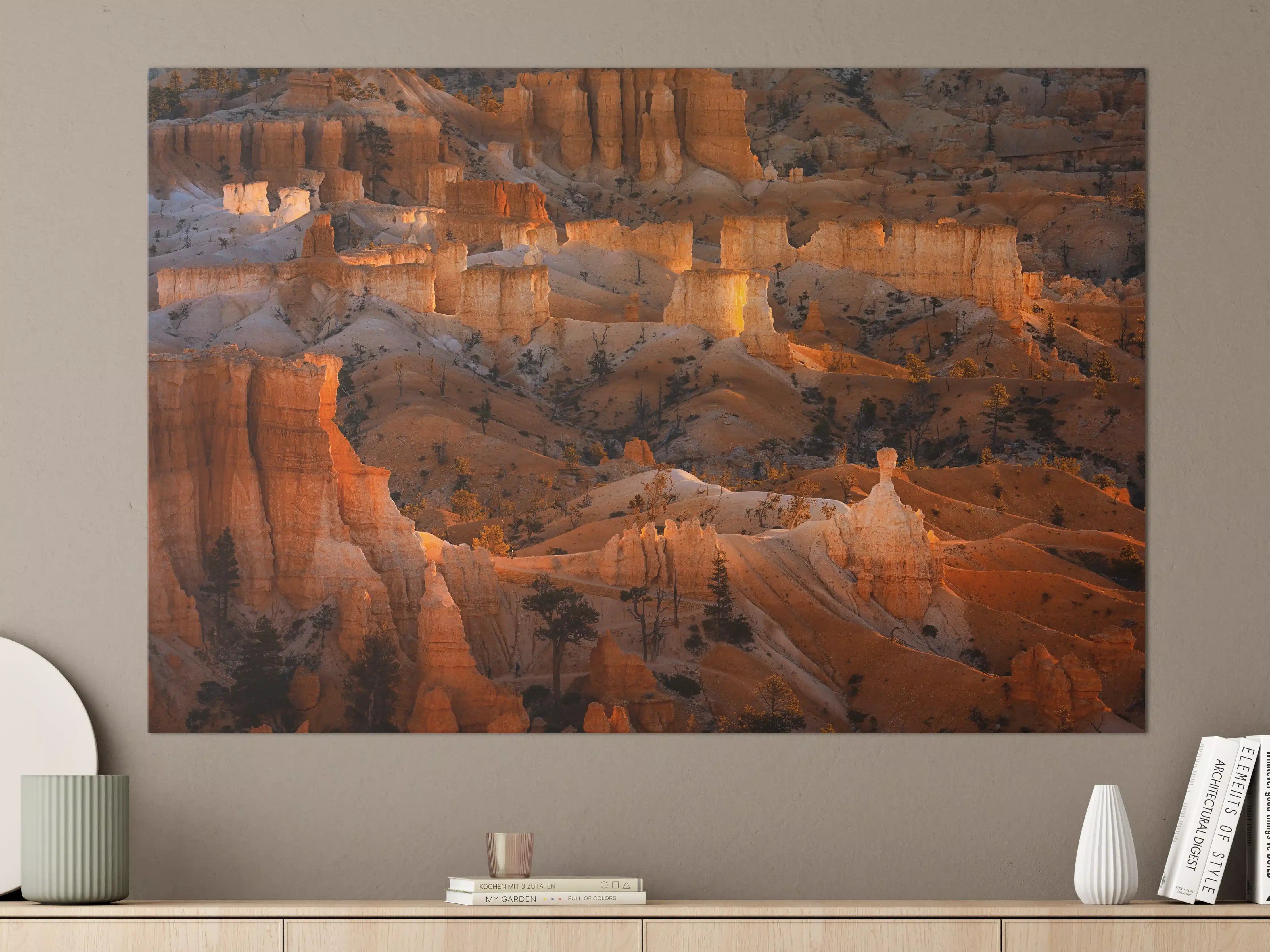 Große Wandbilder - Landschaftlicher Blick auf das Farbenspiel der Canyon-Formationen