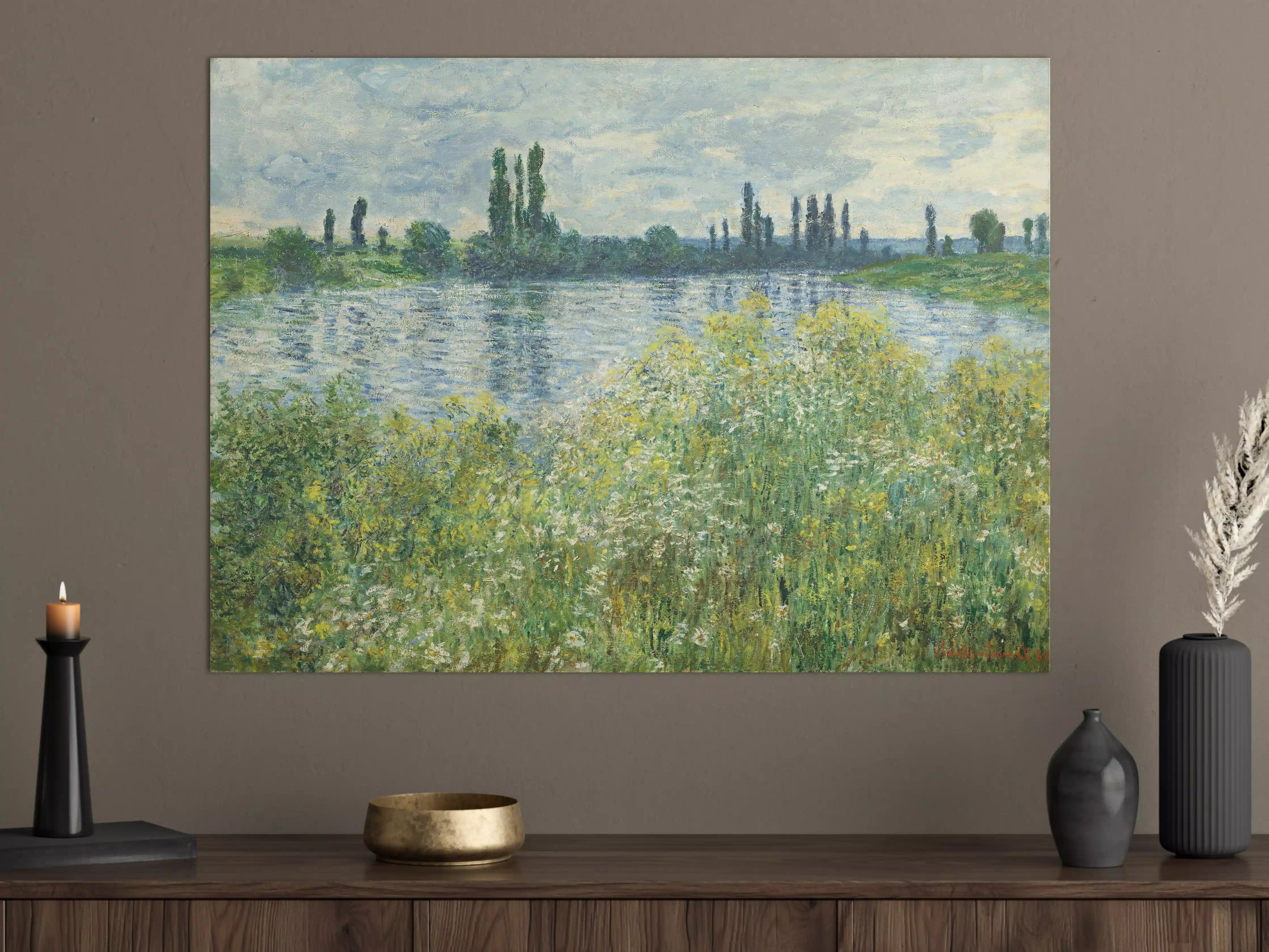Große Wandbilder - Landschaftliches Naturbild mit Wasser und Bäumen