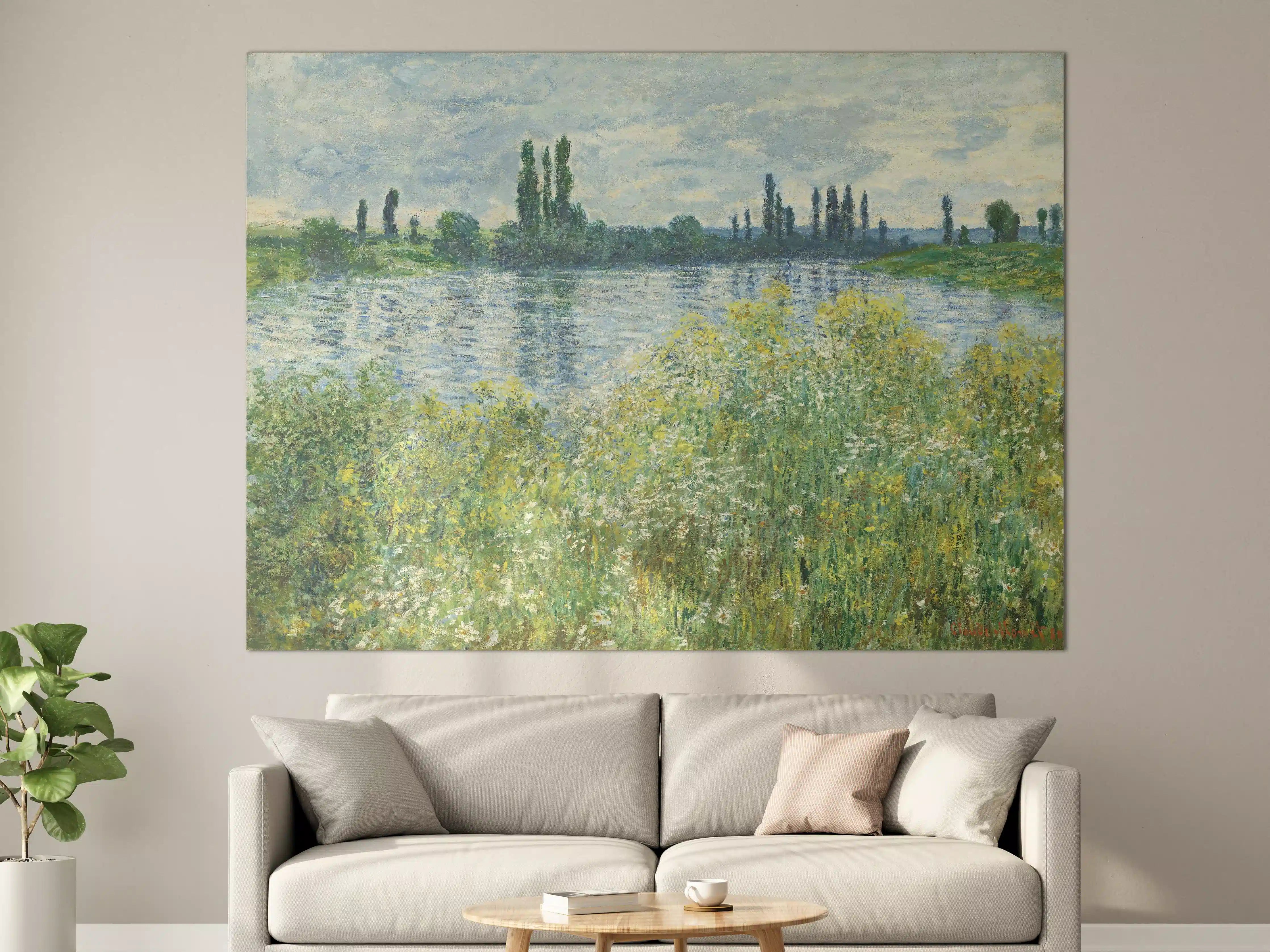 Große Wandbilder - Landschaftliches Naturbild mit Wasser und Bäumen