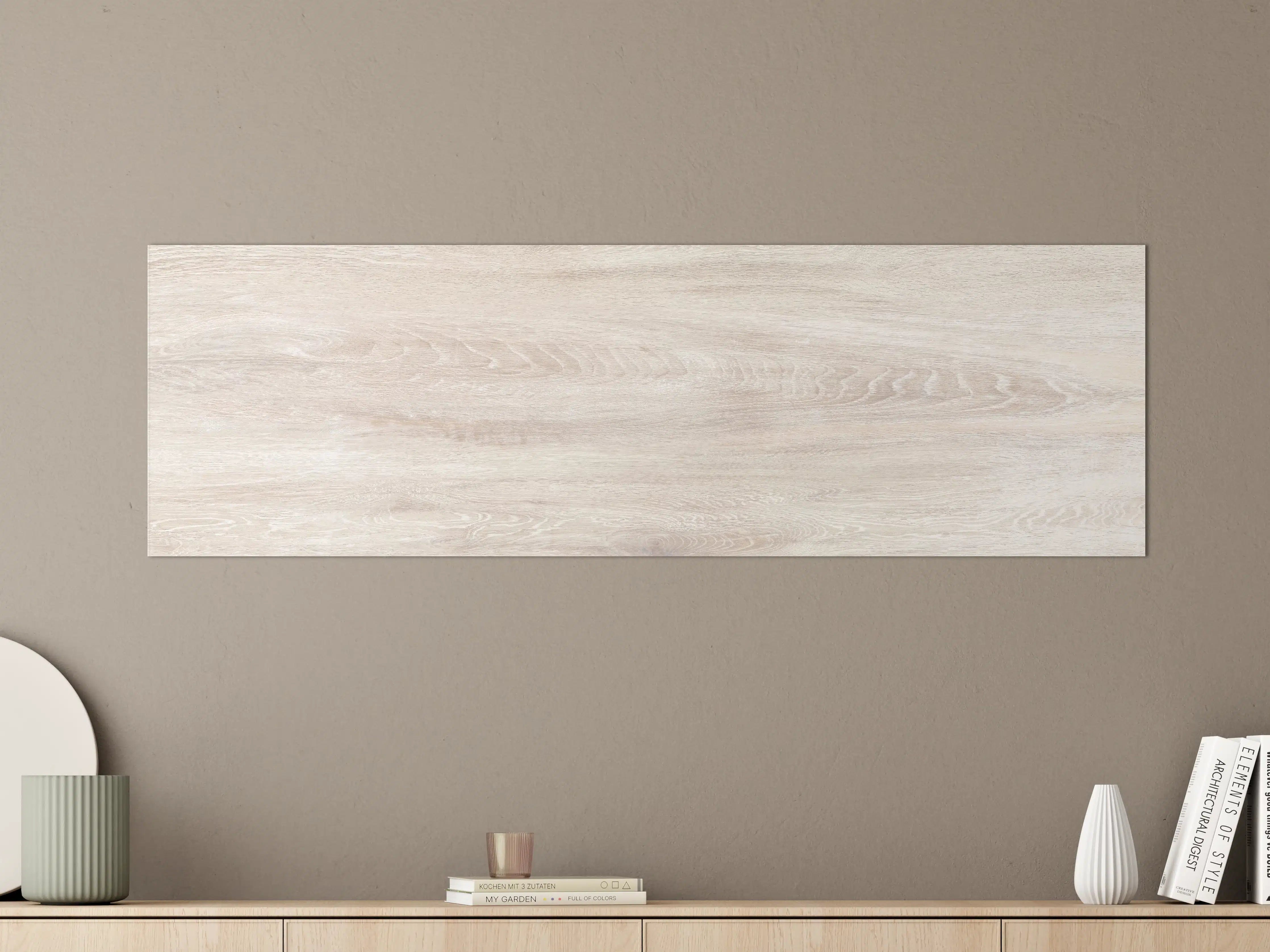 Große Wandbilder - Lange beige Holzplatte