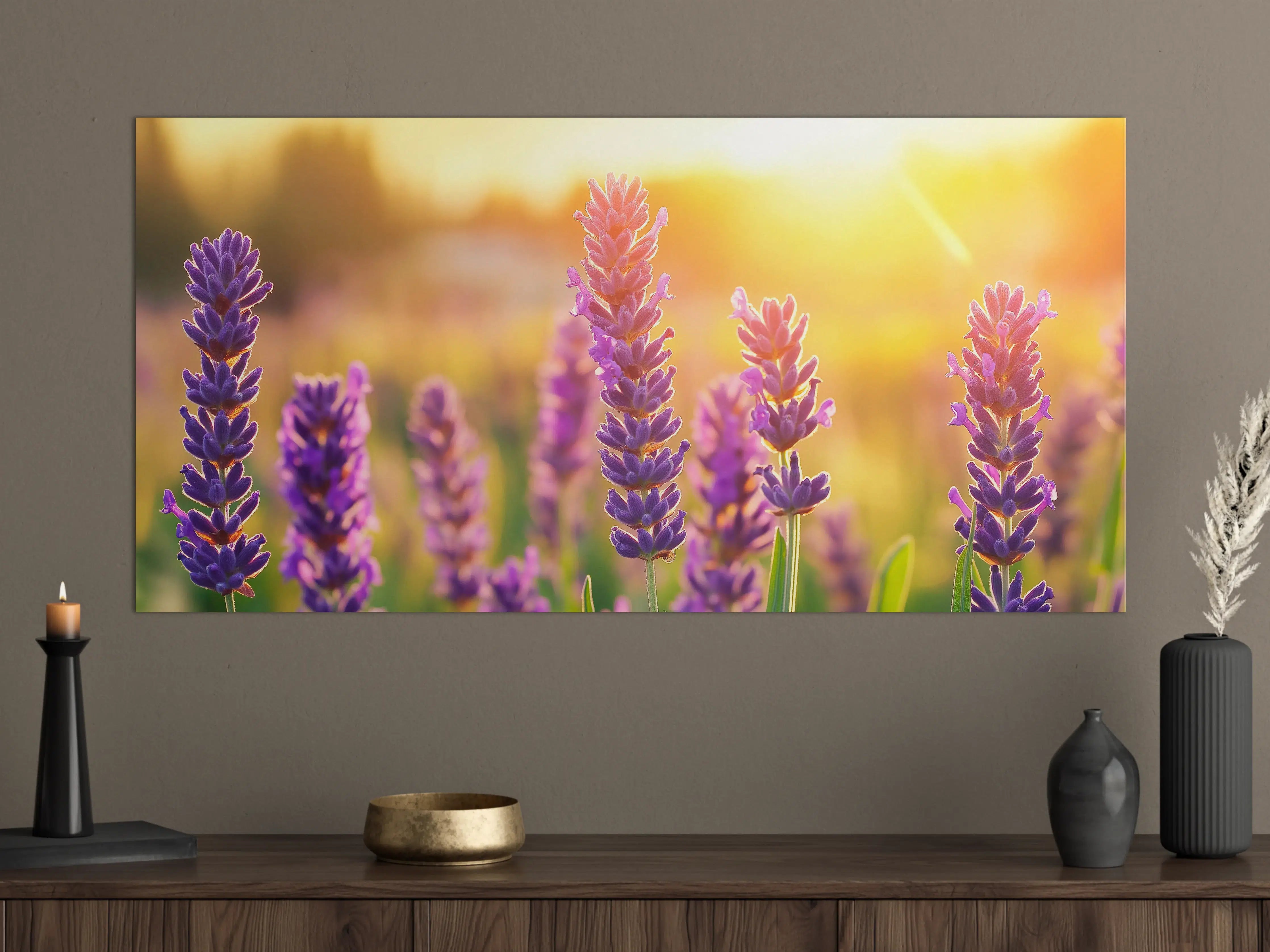 Große Wandbilder - Lavendel in goldenem Abendlicht