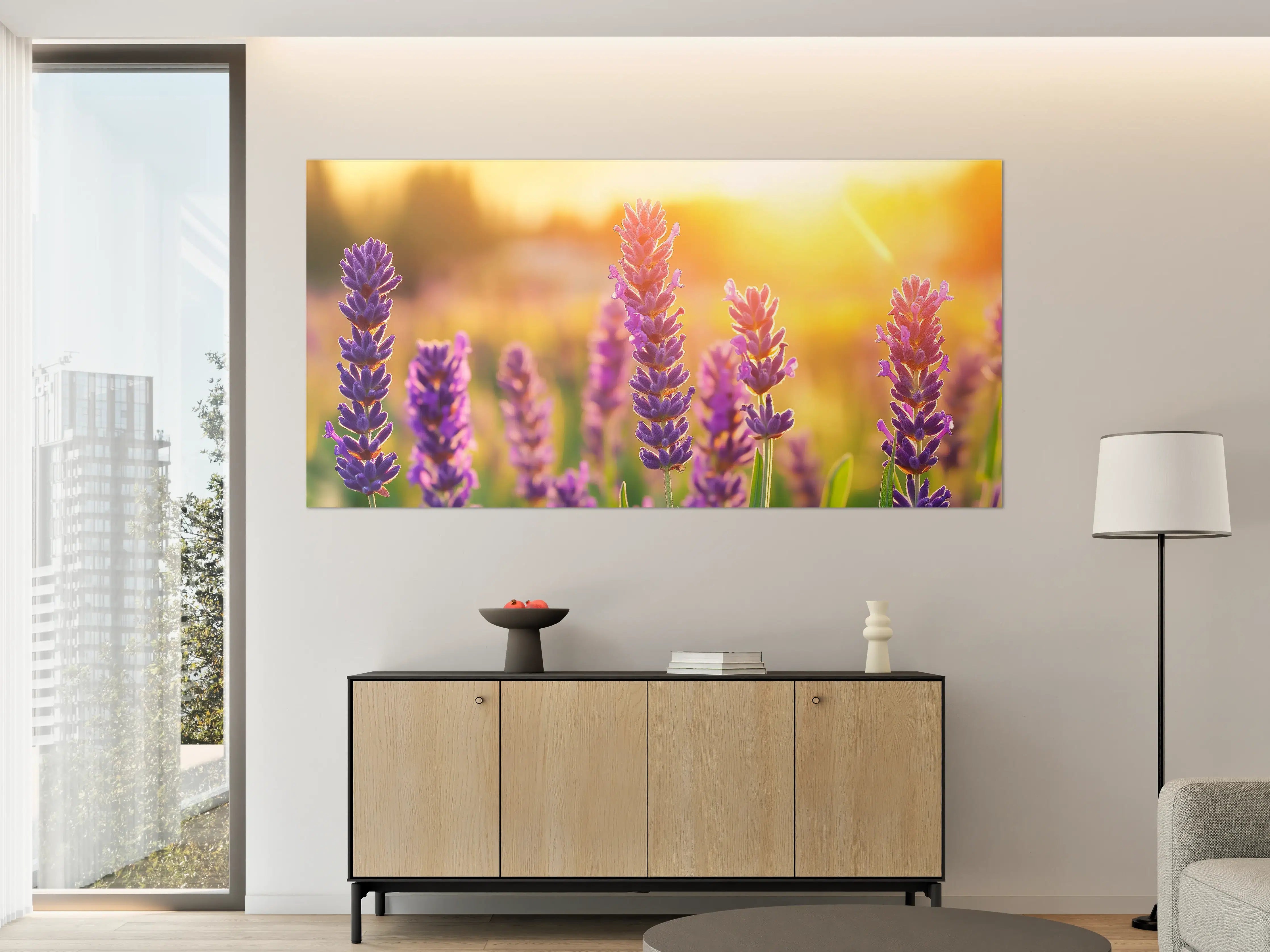 Große Wandbilder - Lavendel in goldenem Abendlicht