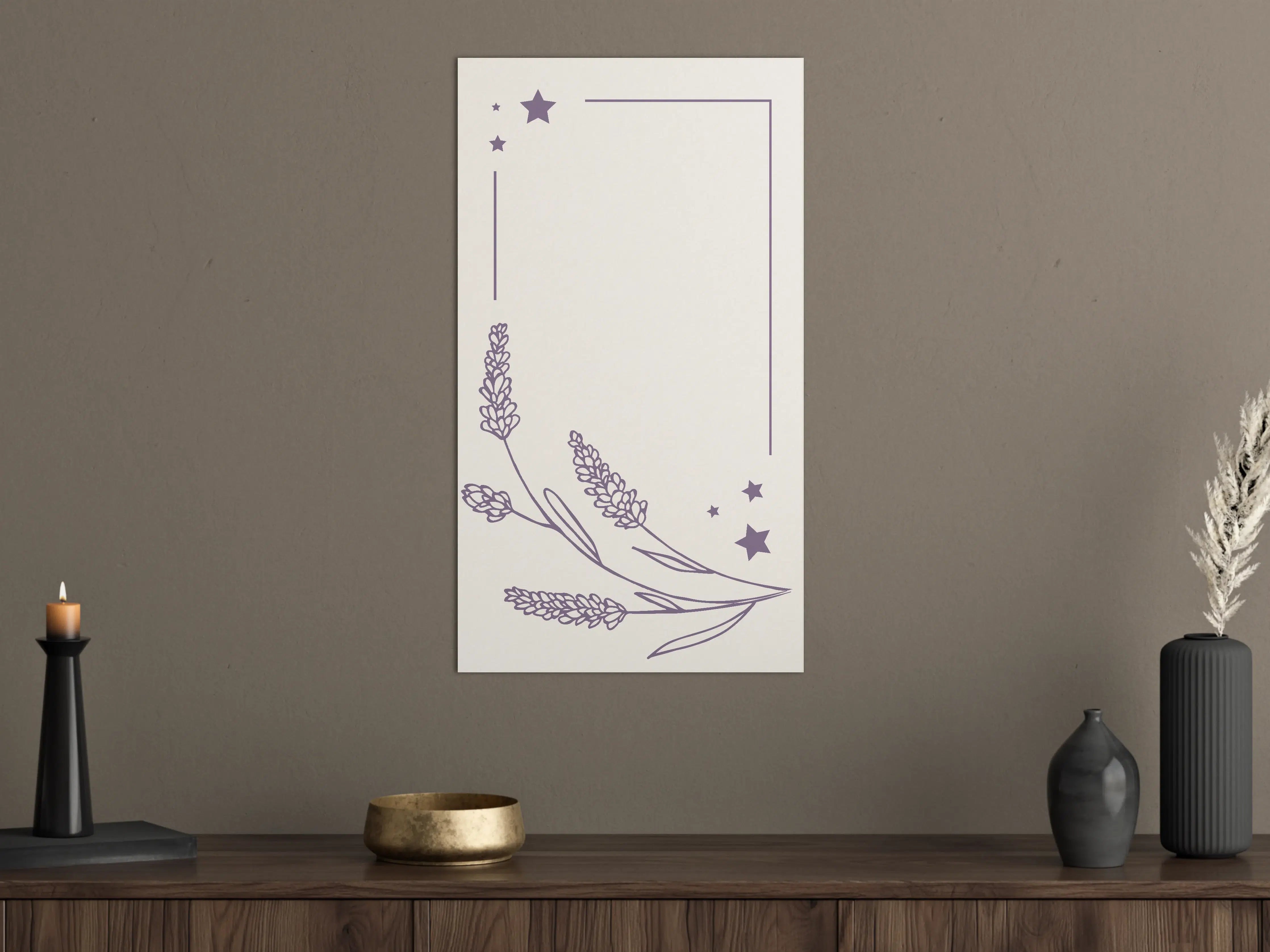 Große Wandbilder - Lavendel und Sternenhimmel in Lila