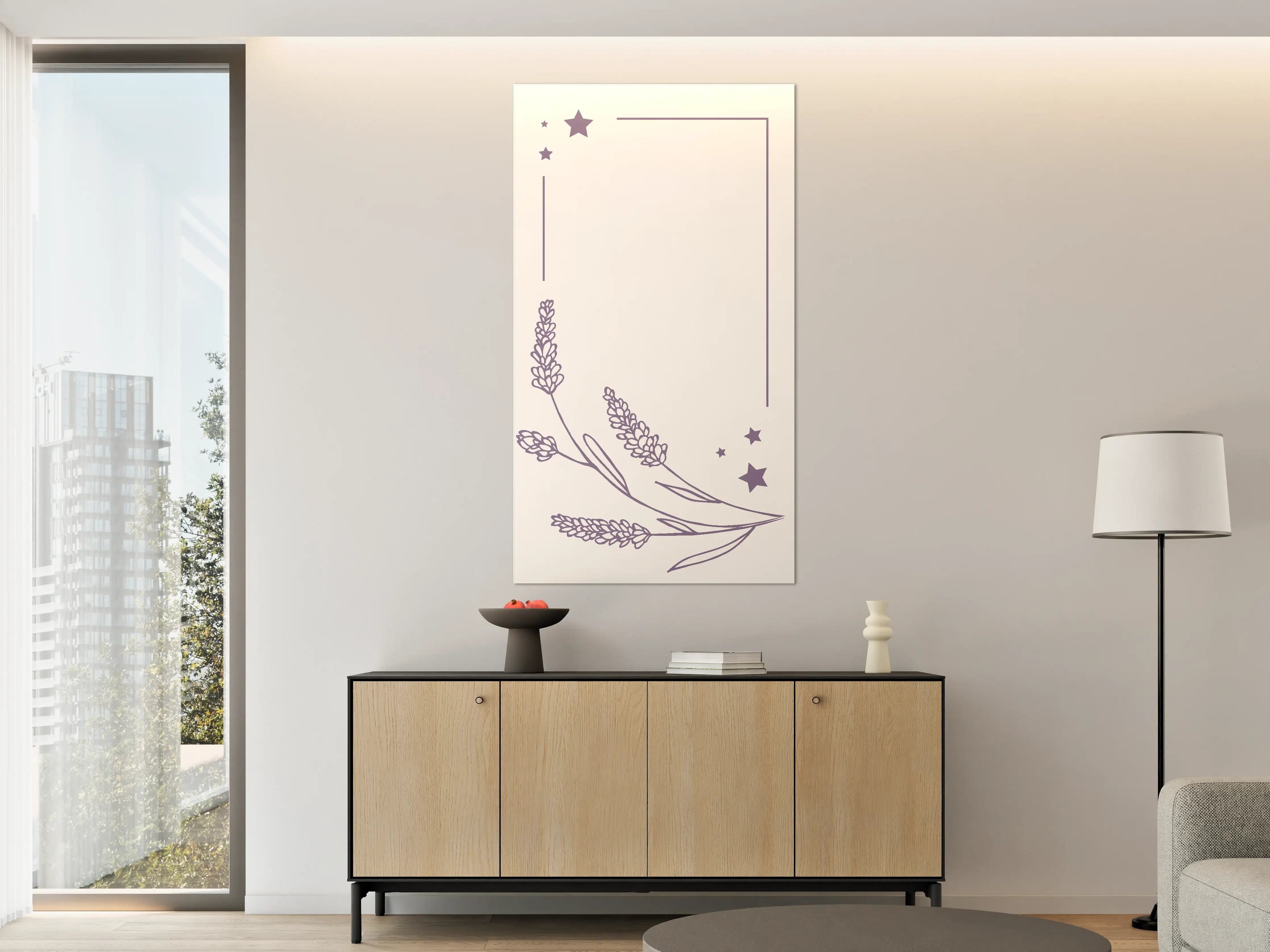 Große Wandbilder - Lavendel und Sternenhimmel in Lila