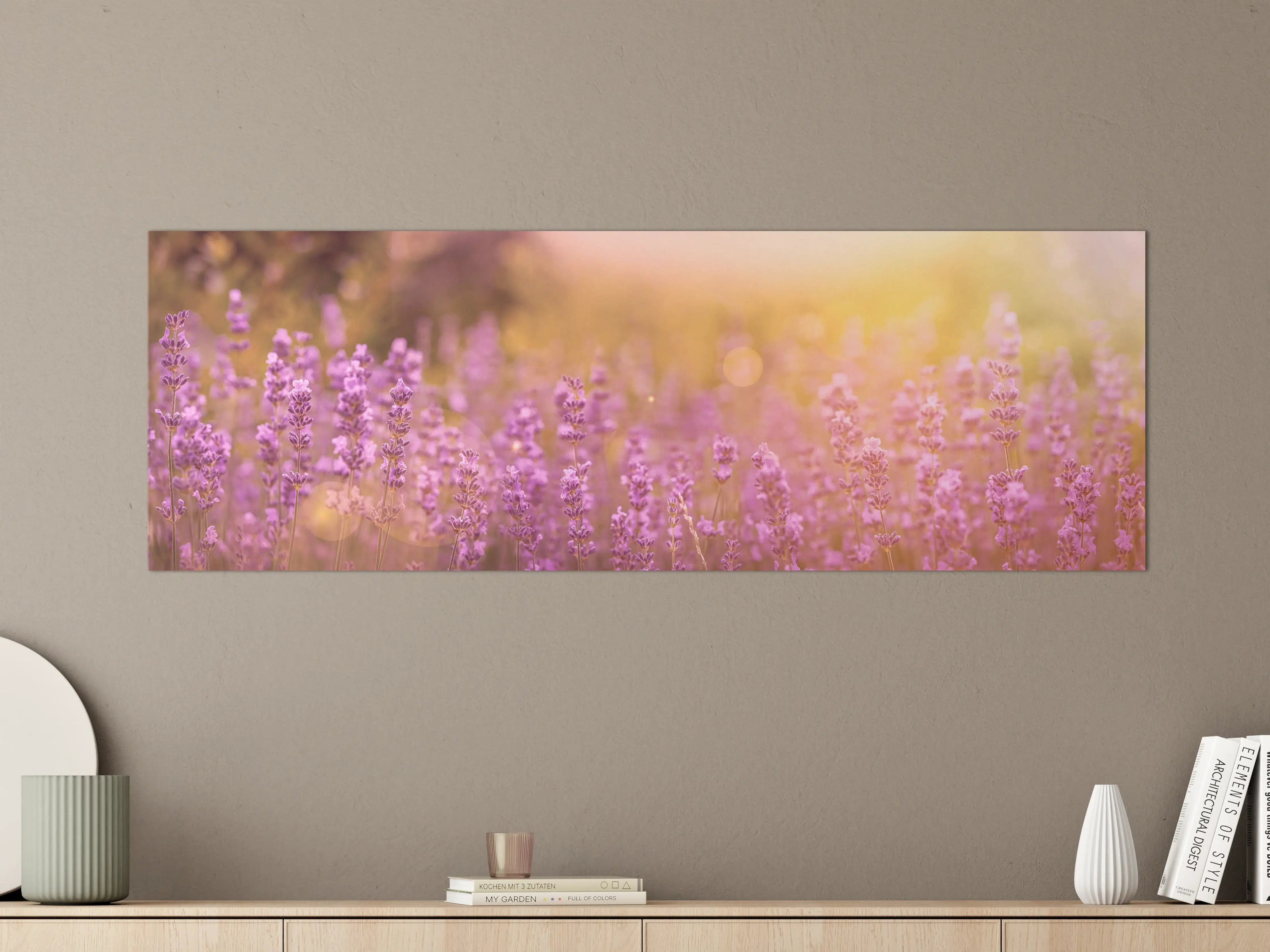 Große Wandbilder - Lavendelfeld im warmen Abendlicht