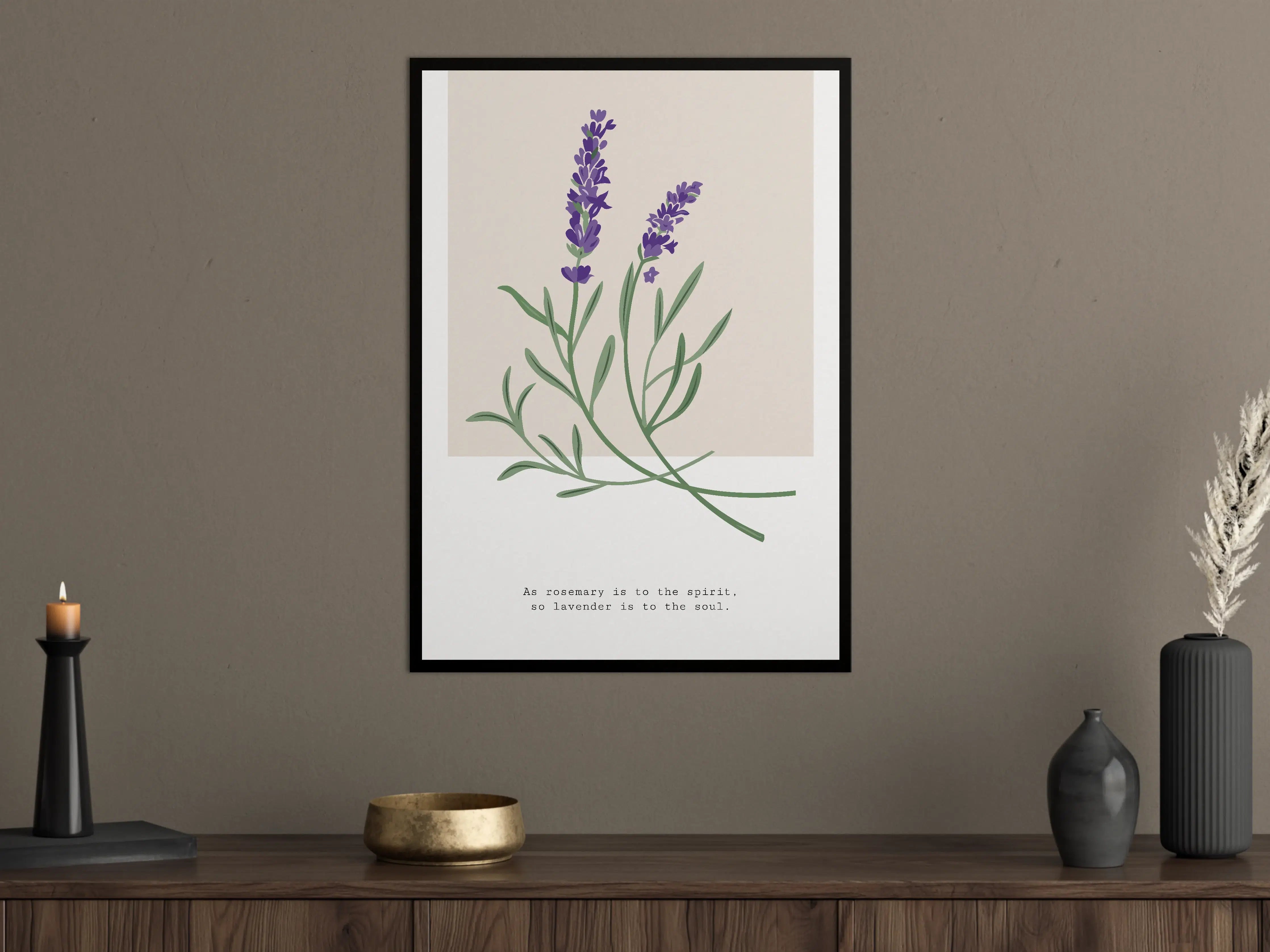 Große Wandbilder - Lavendelfeld mit grünen Blättern und violetten Blüten