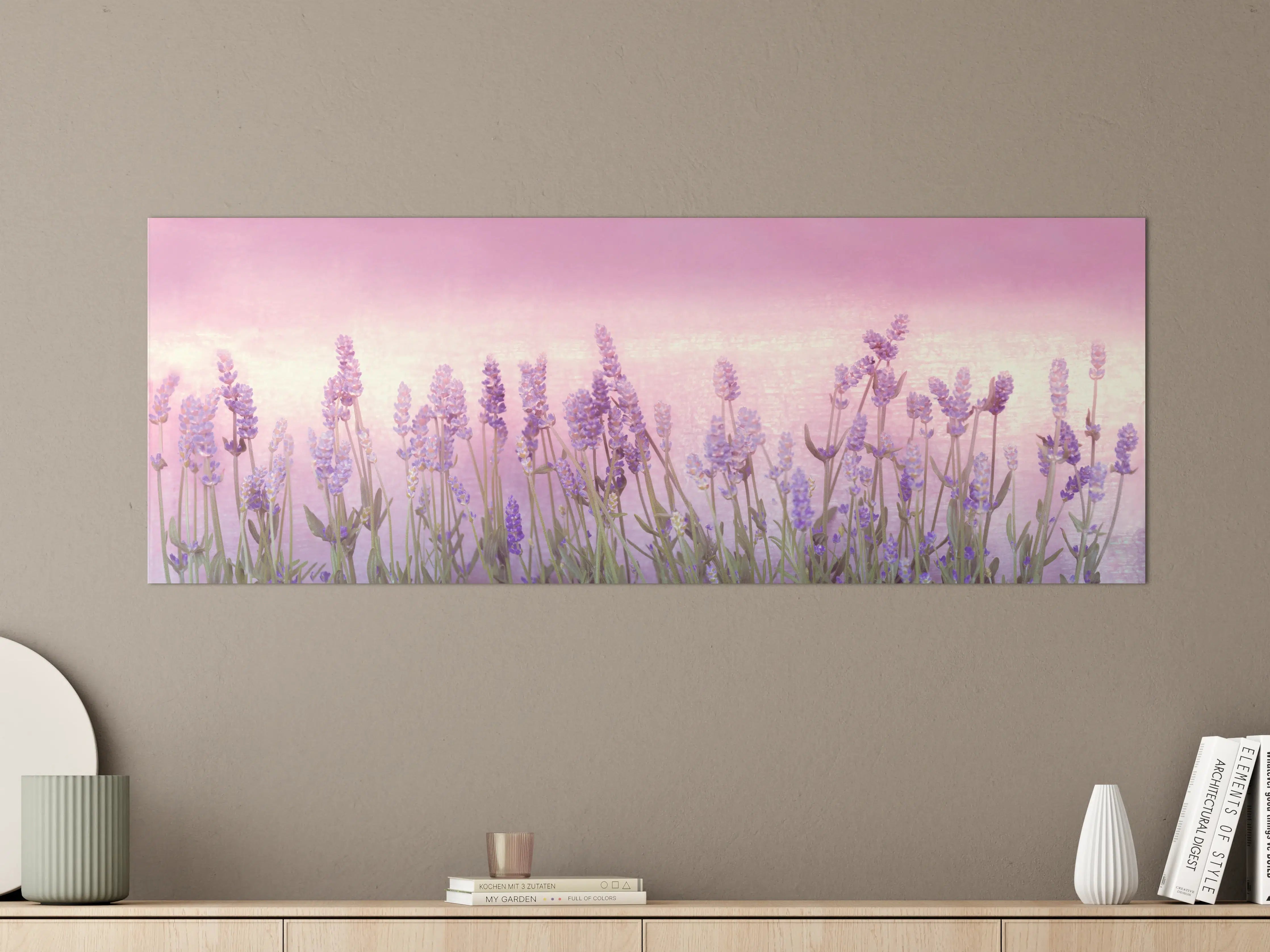 Große Wandbilder - Lavendelwiese Rosa-Lila